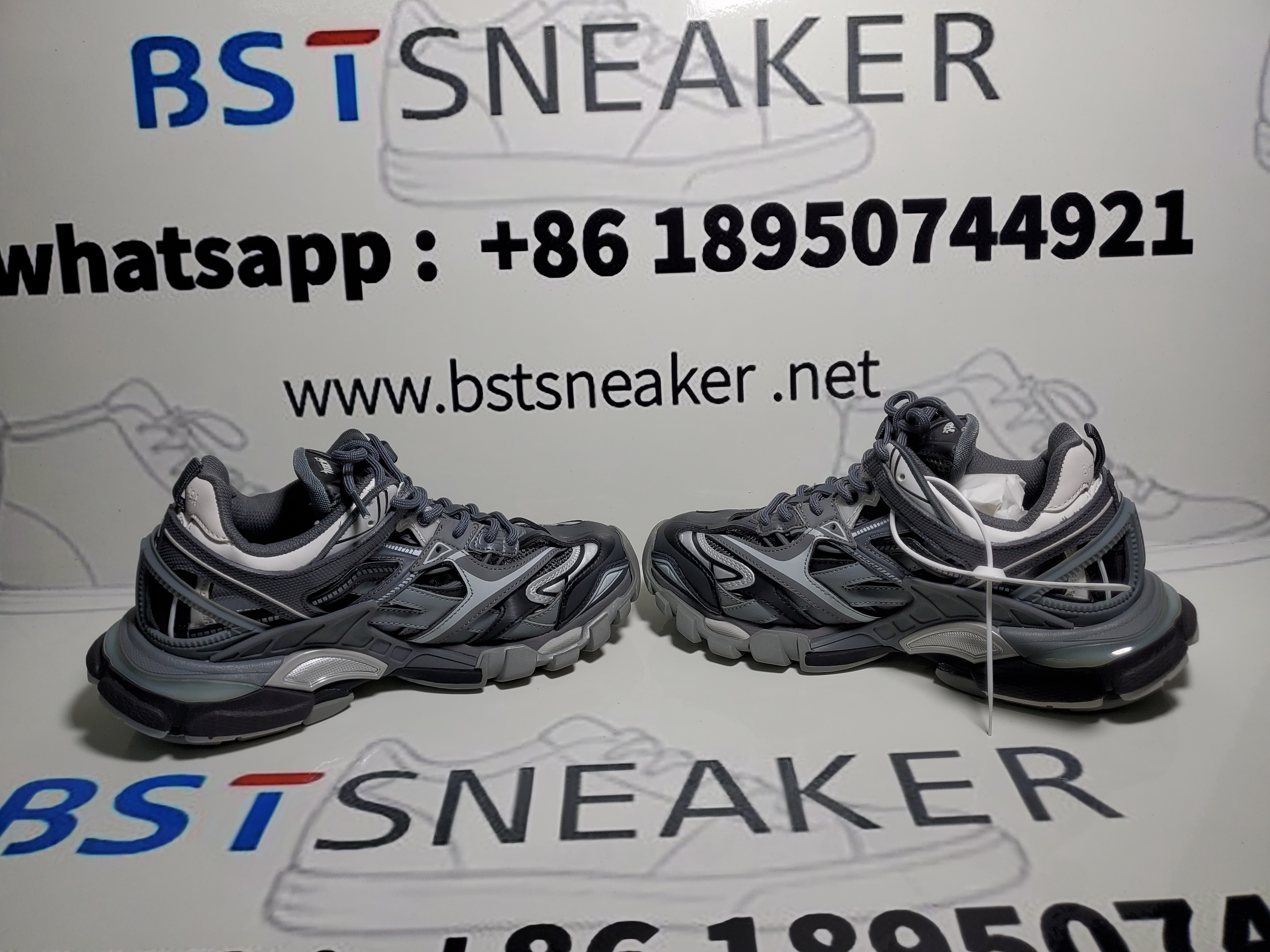 Bstsneaker-Balenciaga Track 2 Blue Grey (W) 570391 W2GN3 1285