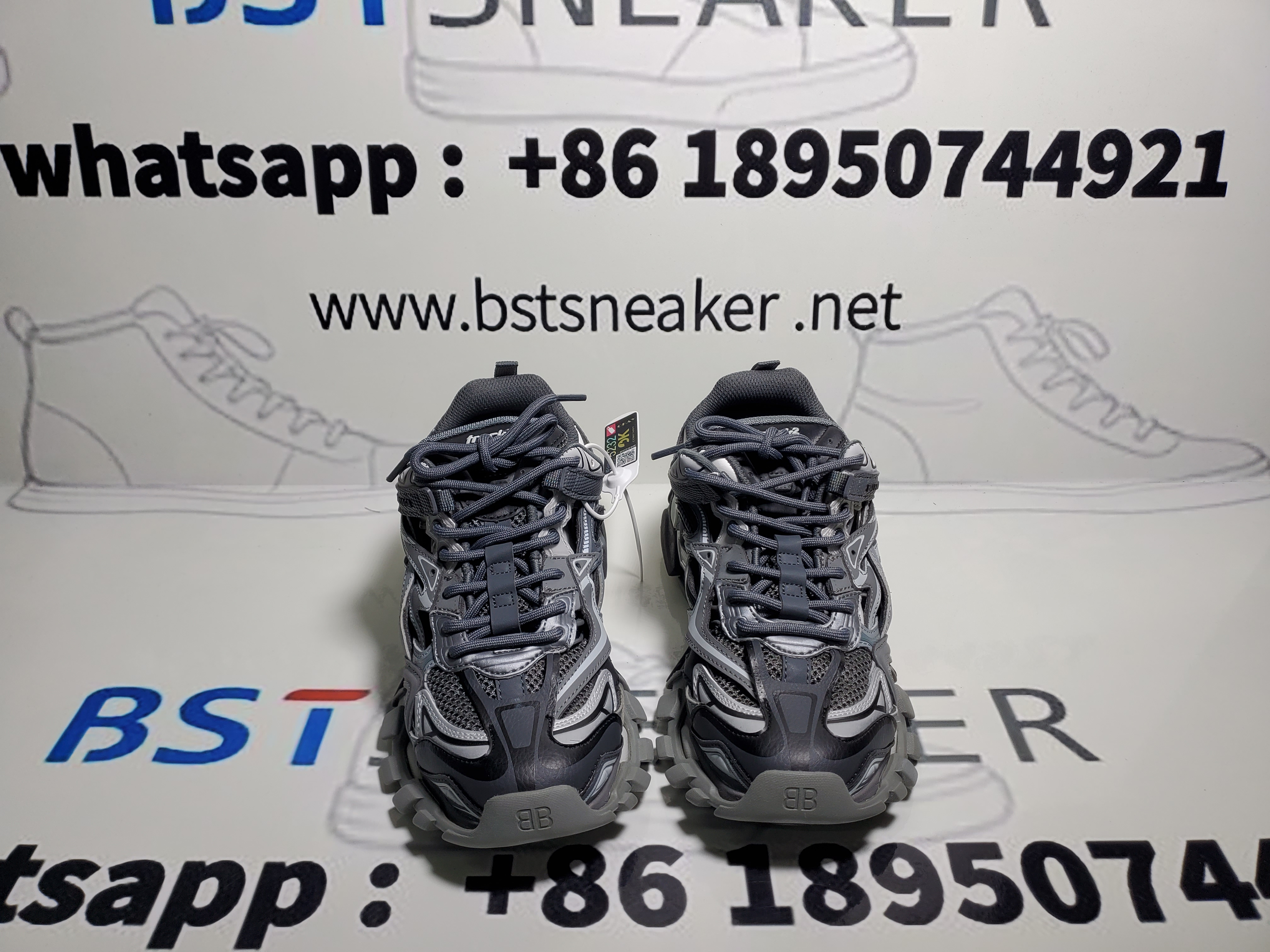 Bstsneaker-Balenciaga Track 2 Blue Grey (W) 570391 W2GN3 1285