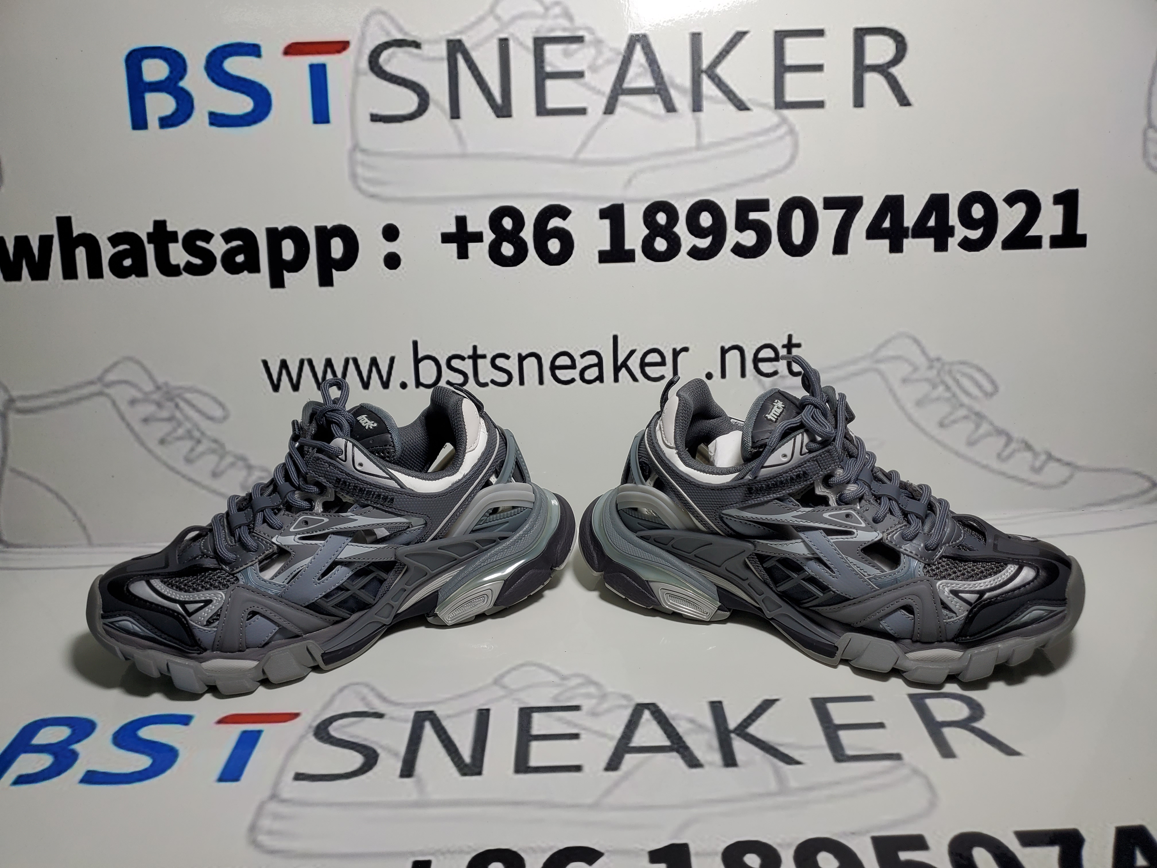 Bstsneaker-Balenciaga Track 2 Blue Grey (W) 570391 W2GN3 1285