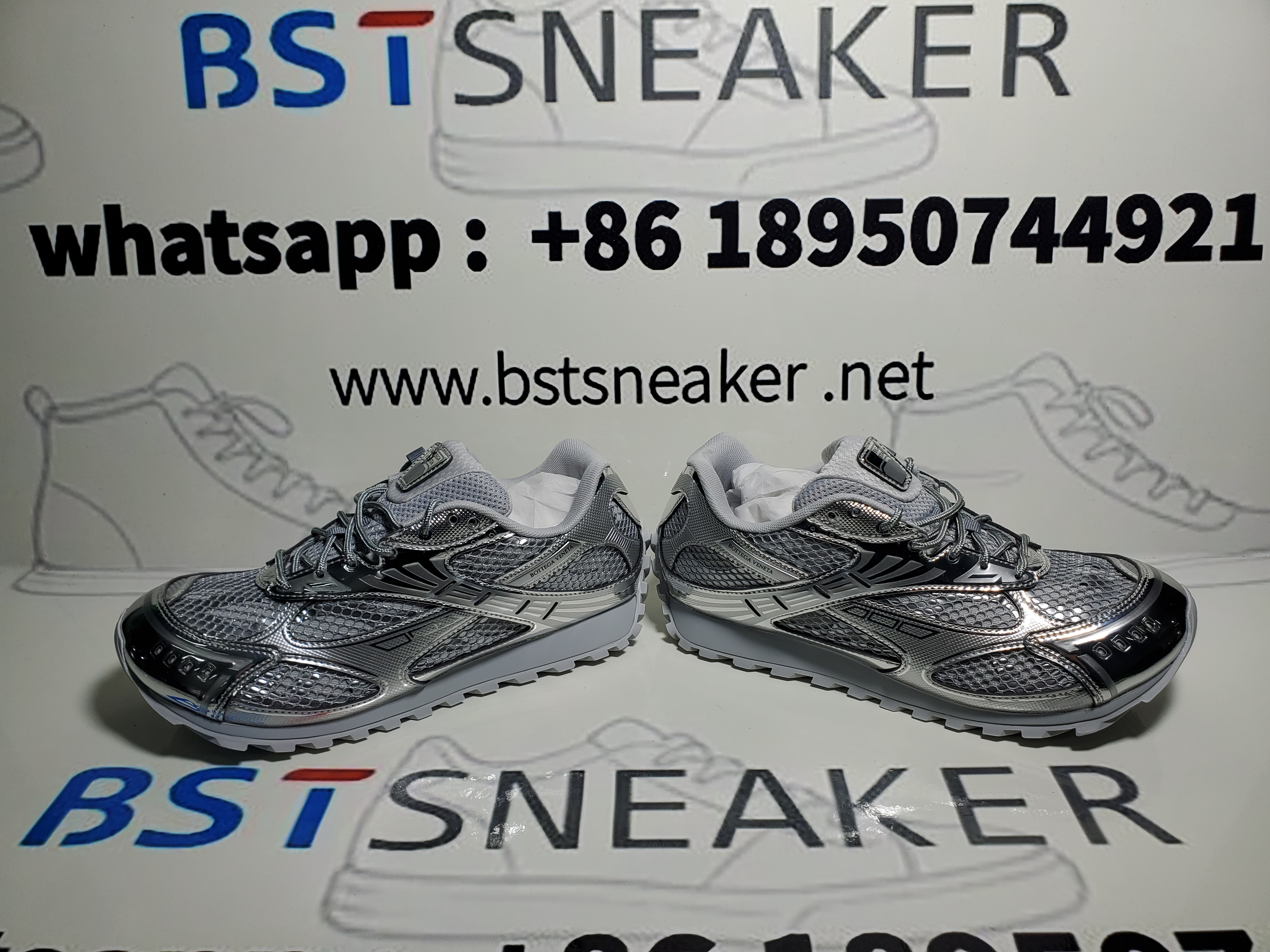 Bstsneaker-Bottega Veneta Orbit Silvery