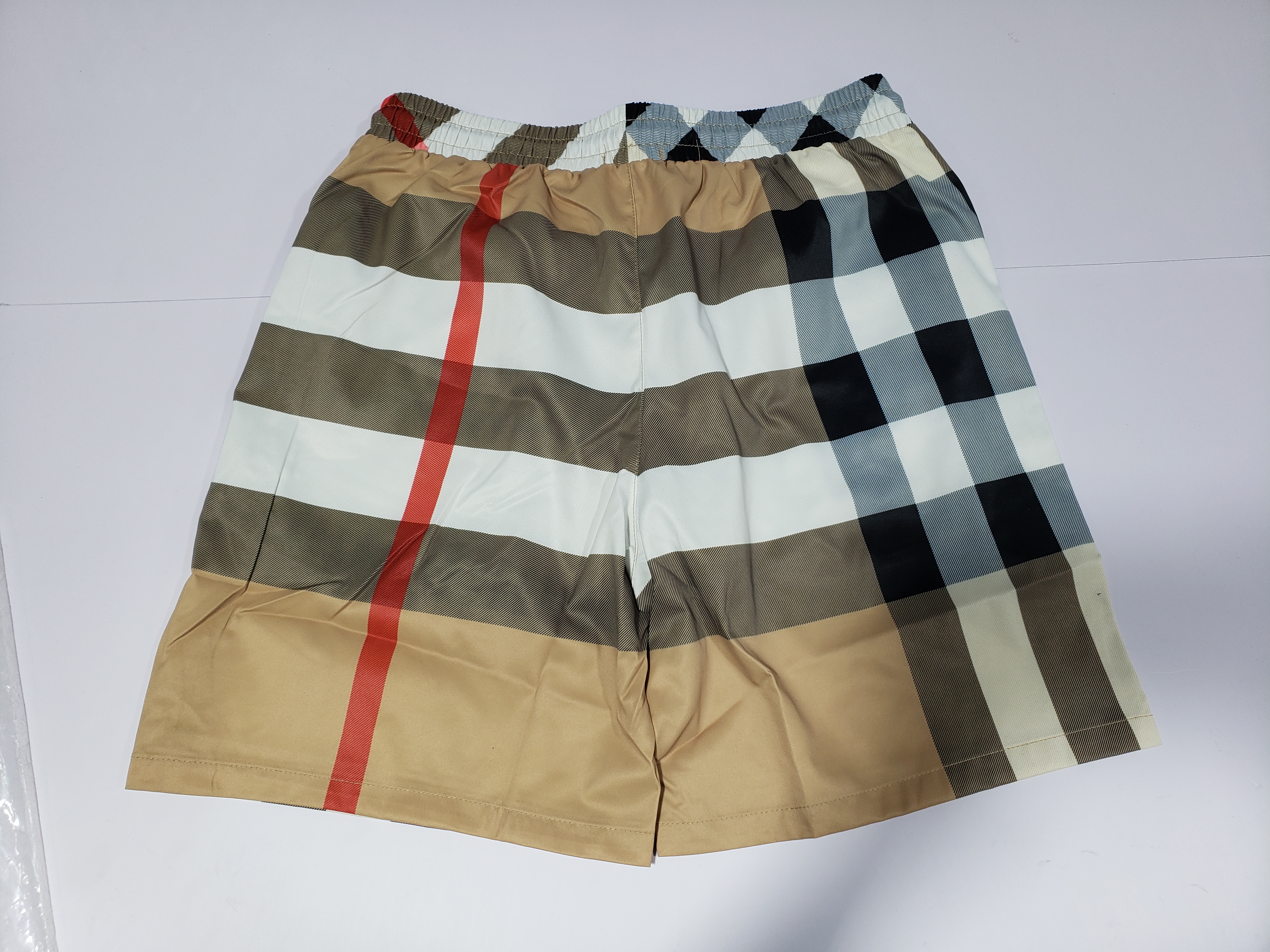 Bstsneaker-Burberry Check Drawcord Swim Shorts Archive Beige 140