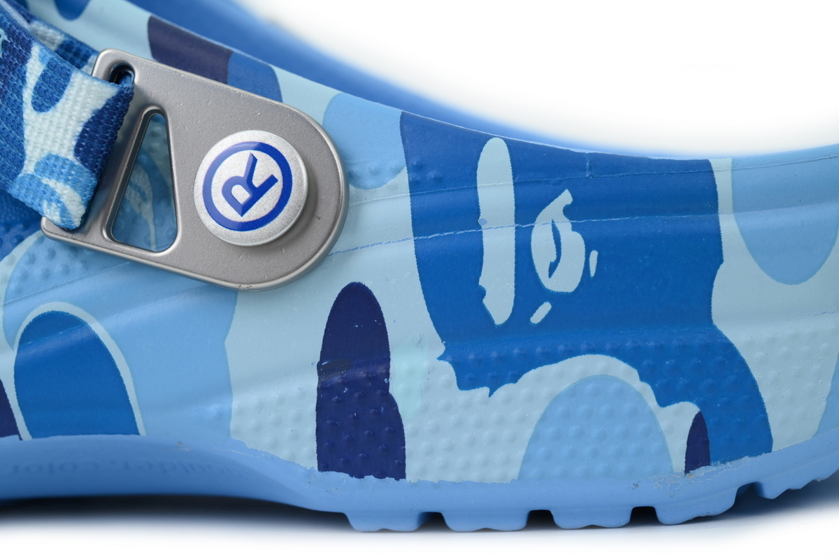 Bstsneaker-Crocs Classic Clog A Bathing Ape ABC Camo Blue Slippers