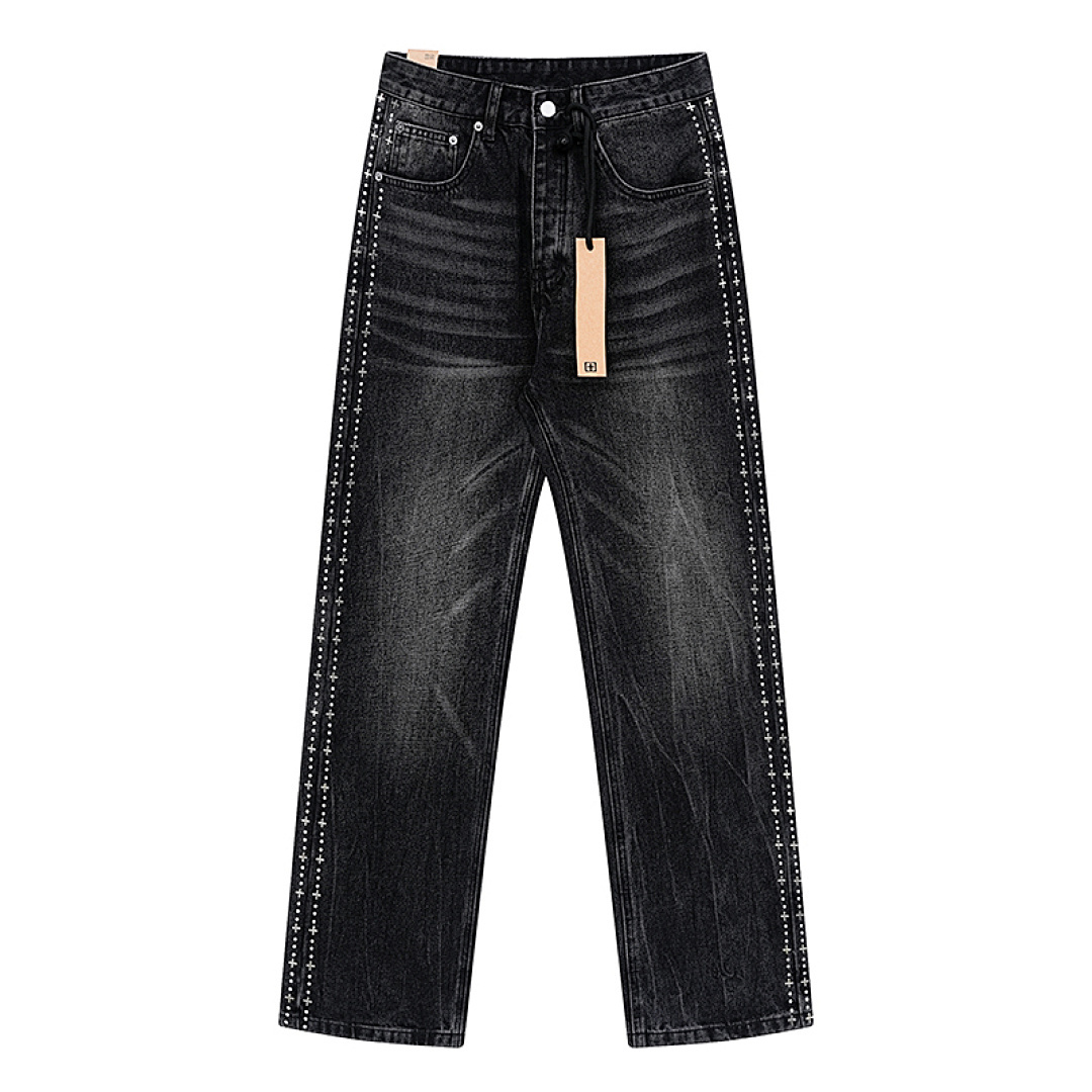 Bstsneaker-Ksubi Classic Washed Black Straight Leg Jeans KS9026 200