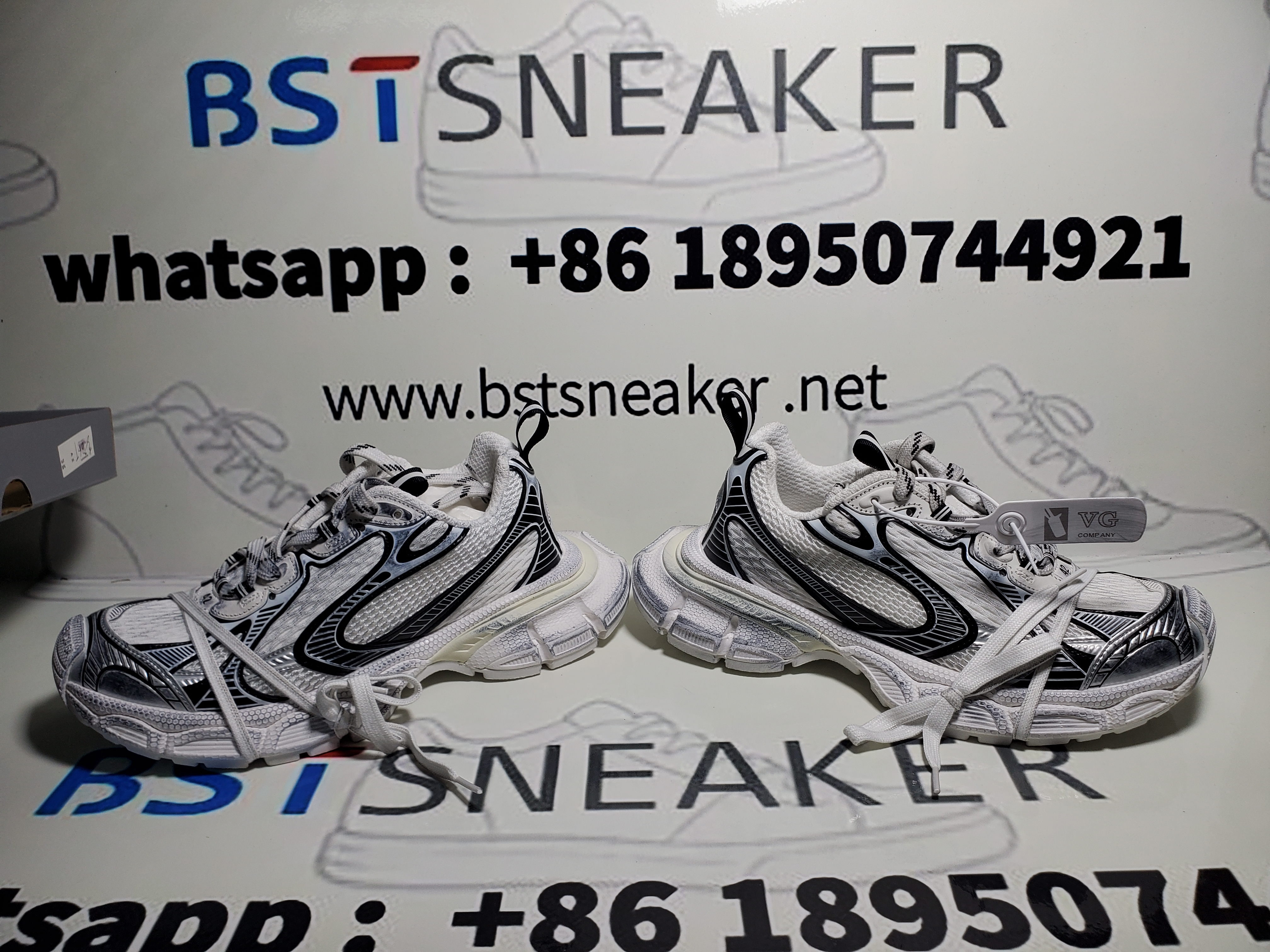 Bstsneaker-Balenciaga Silver Rice White Black 542229 W1RB5 0352