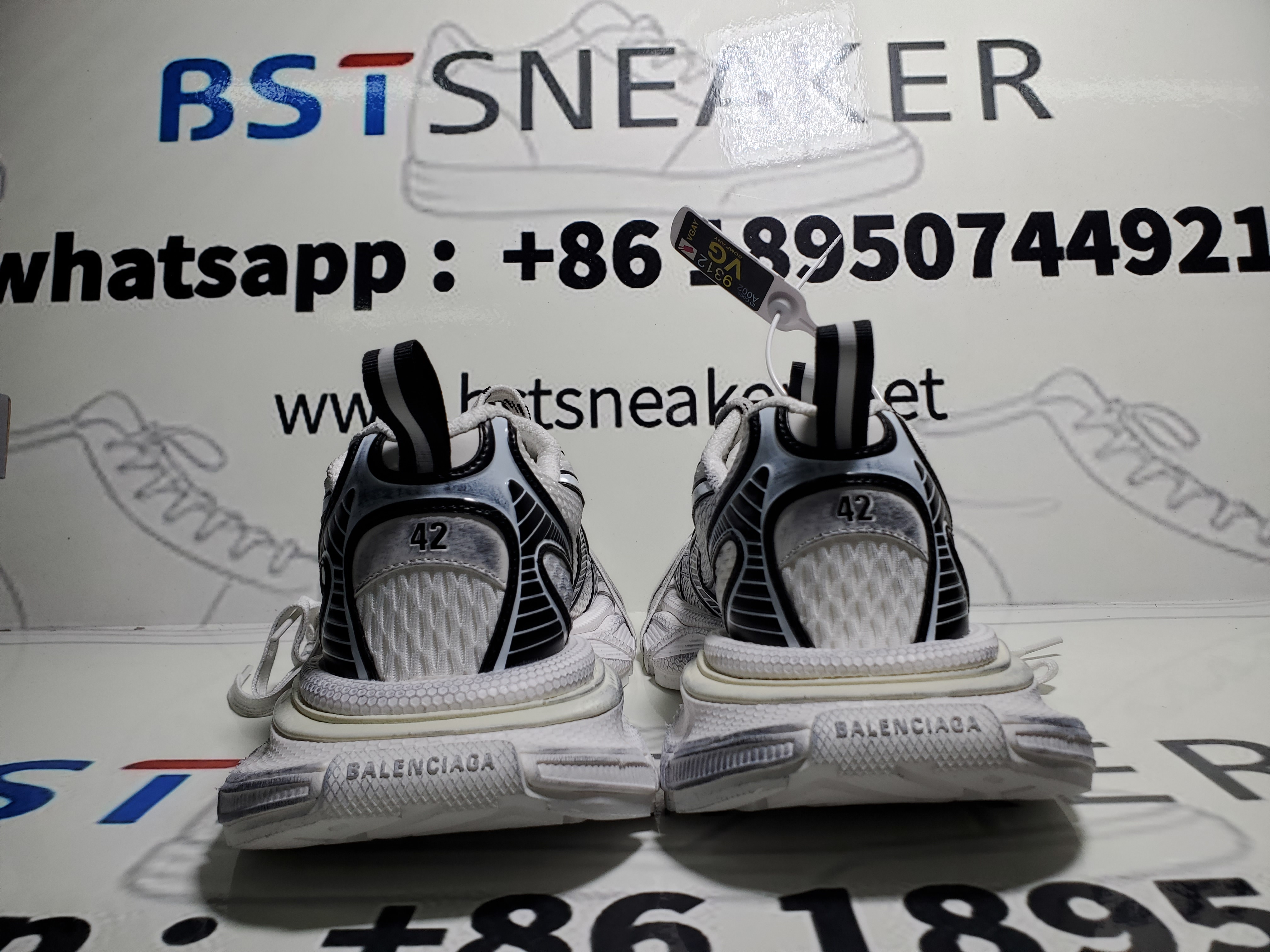 Bstsneaker-Balenciaga Silver Rice White Black 542229 W1RB5 0352