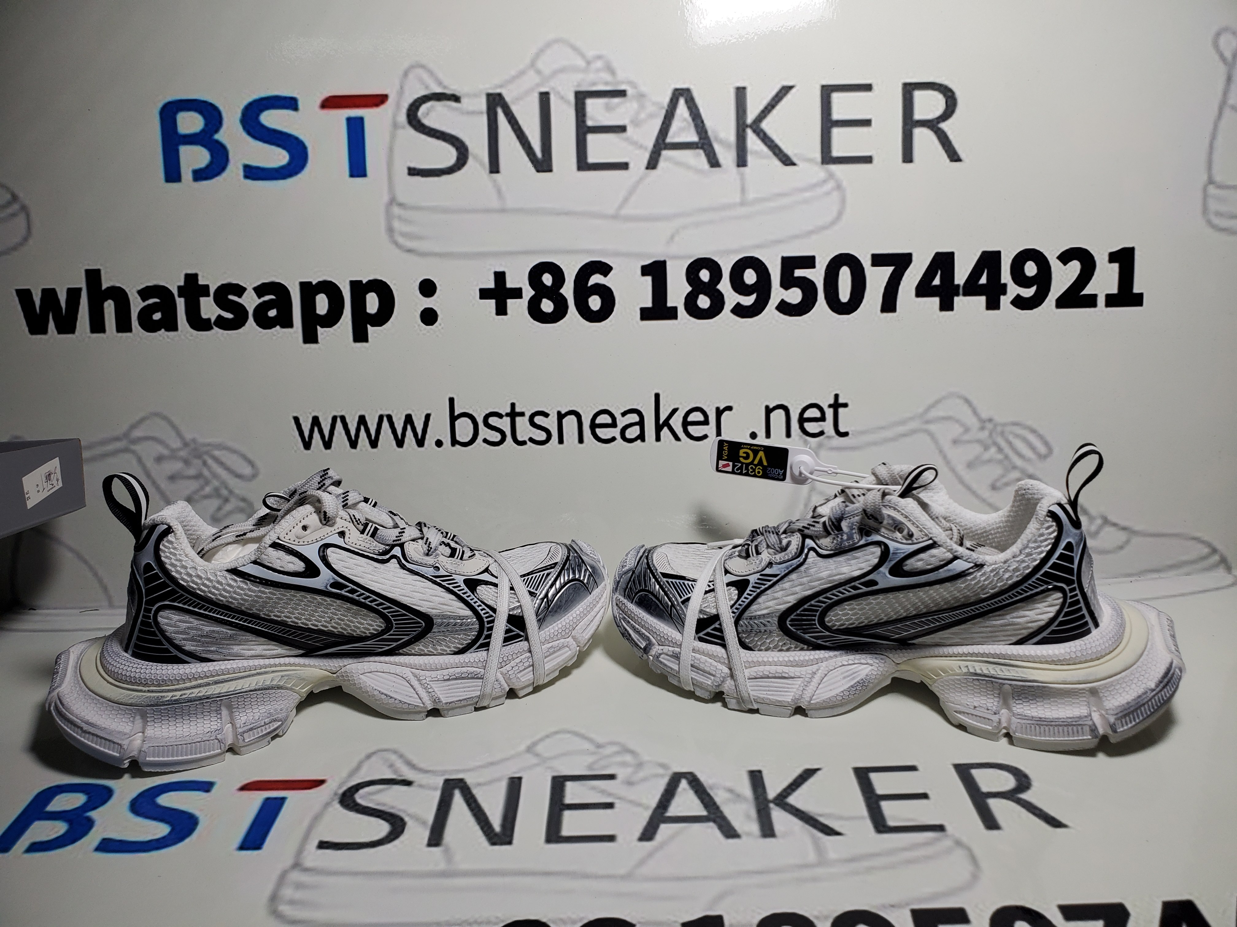 Bstsneaker-Balenciaga Silver Rice White Black 542229 W1RB5 0352