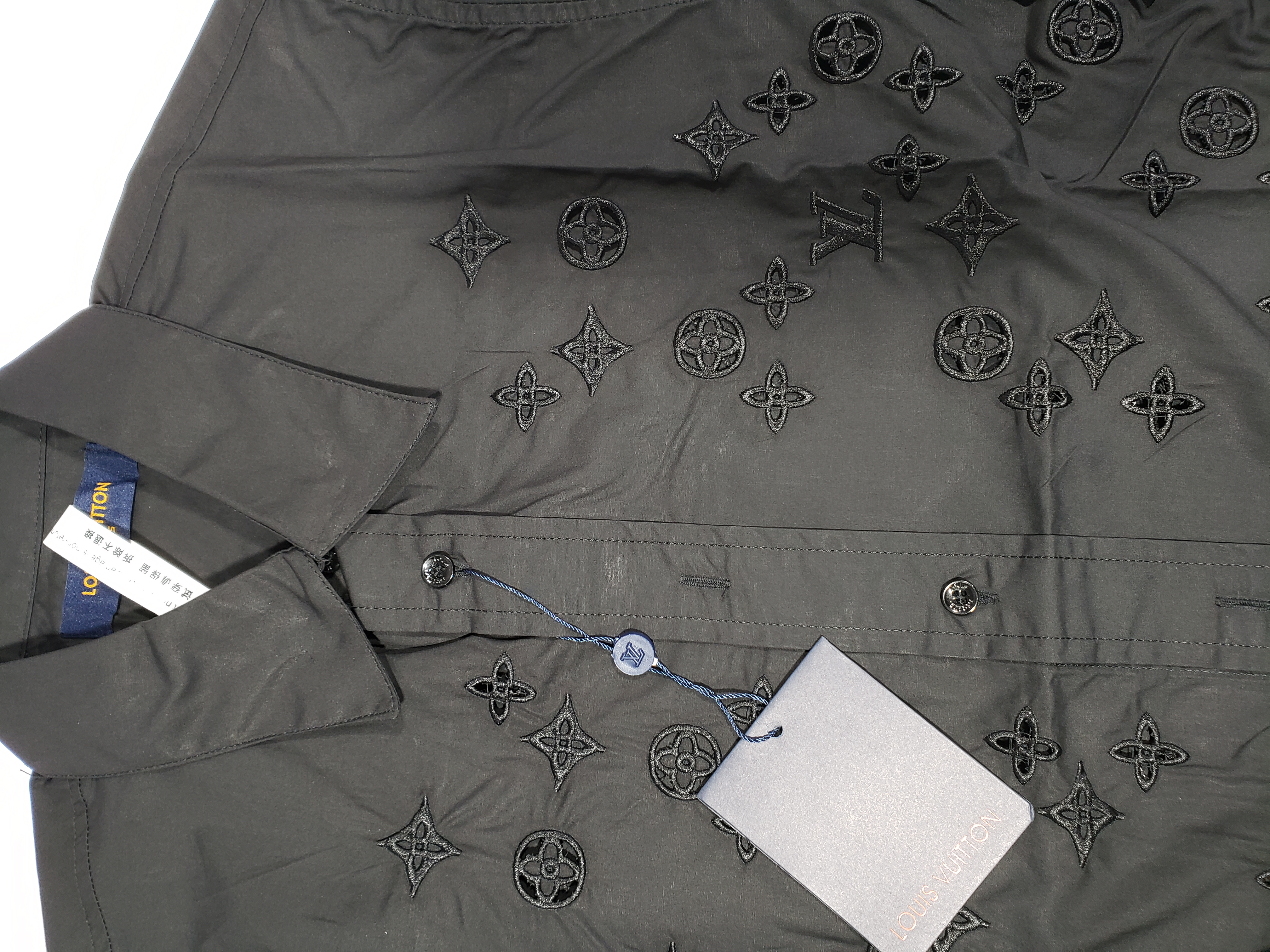 Bstsneaker-Louis Vuitton Letter Embroidered Hollow Shirt 240