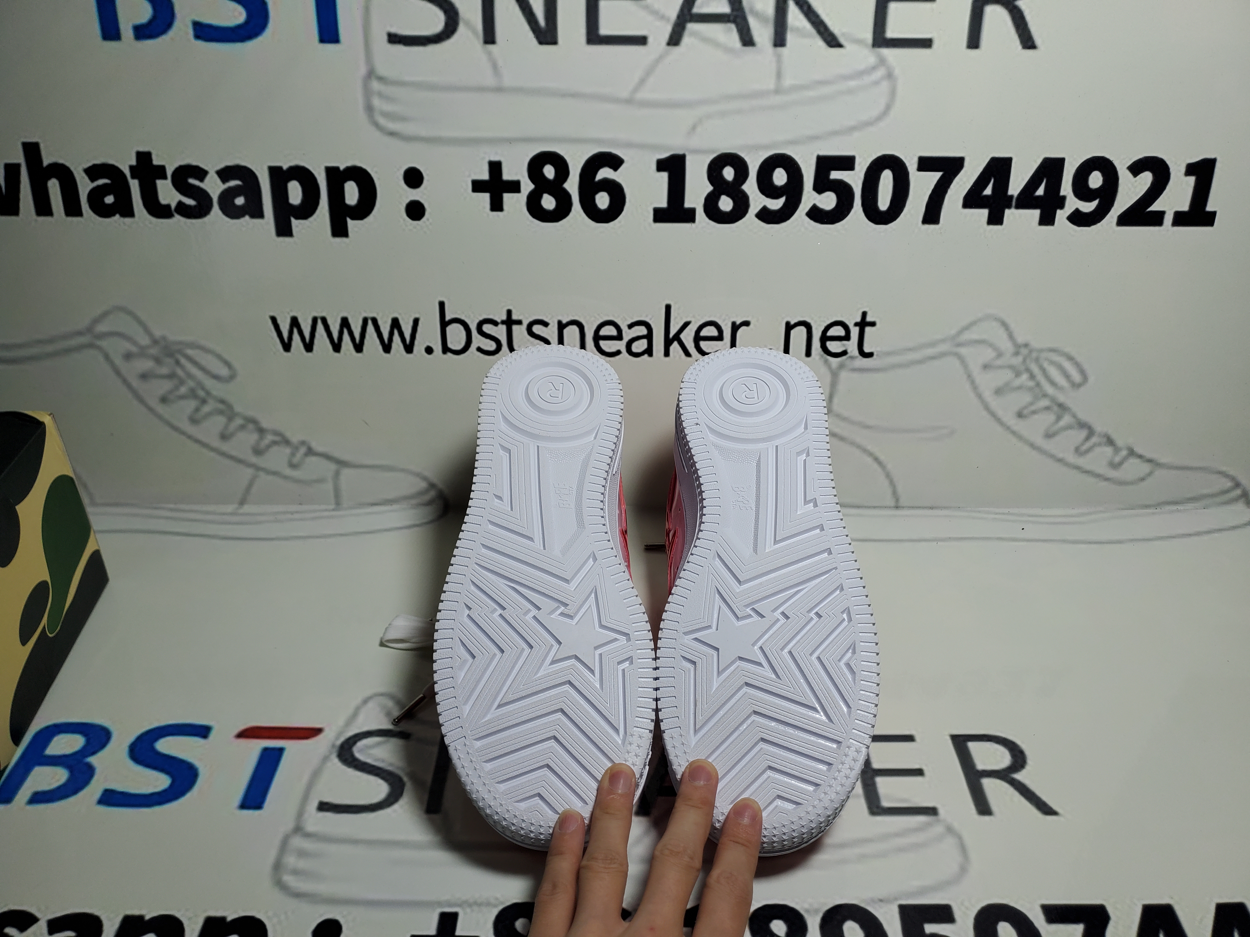 Bstsneaker-Bapesta A Bathing Ape Bape Sta Low Pink Paint Leather 1H2-019-1046 