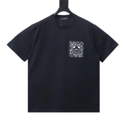 Bstsneaker-Louis Vuitton Faux pocket print T-shirt Black 150 01