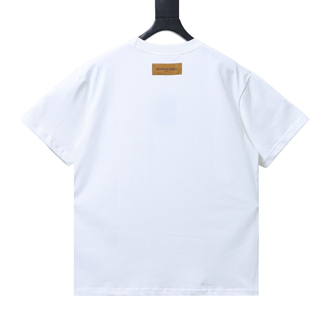 Bstsneaker-Louis Vuitton Crystal Embellished Cotton T-Shirt White 140