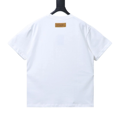 Bstsneaker-Louis Vuitton Crystal Embellished Cotton T-Shirt White 140 02