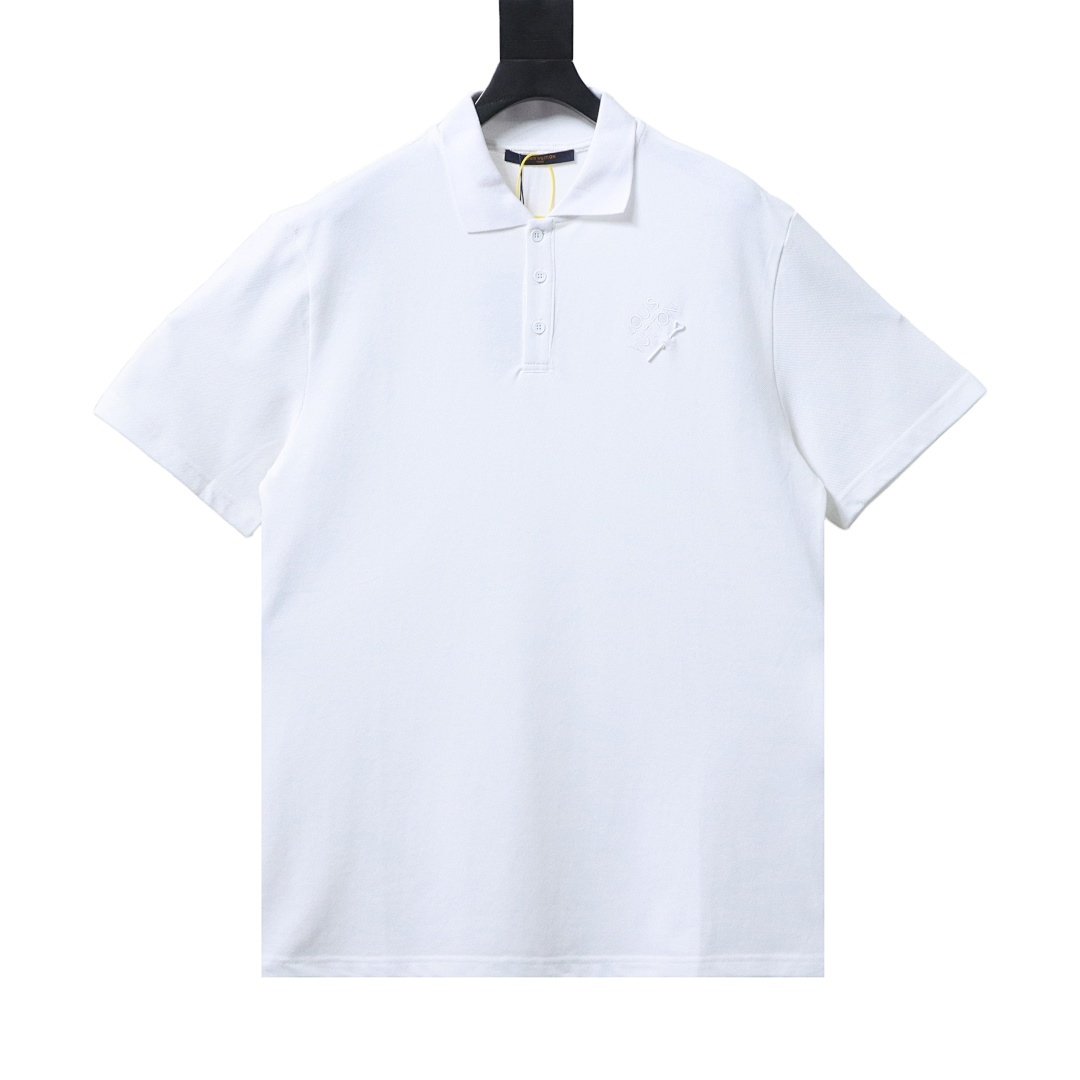 Bstsneaker-Louis Vuitton Damier Signature Embroidered Polo Shirt 160