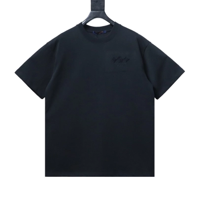 Bstsneaker-Louis Vuitton Embroidered T-shirt Black 150 01