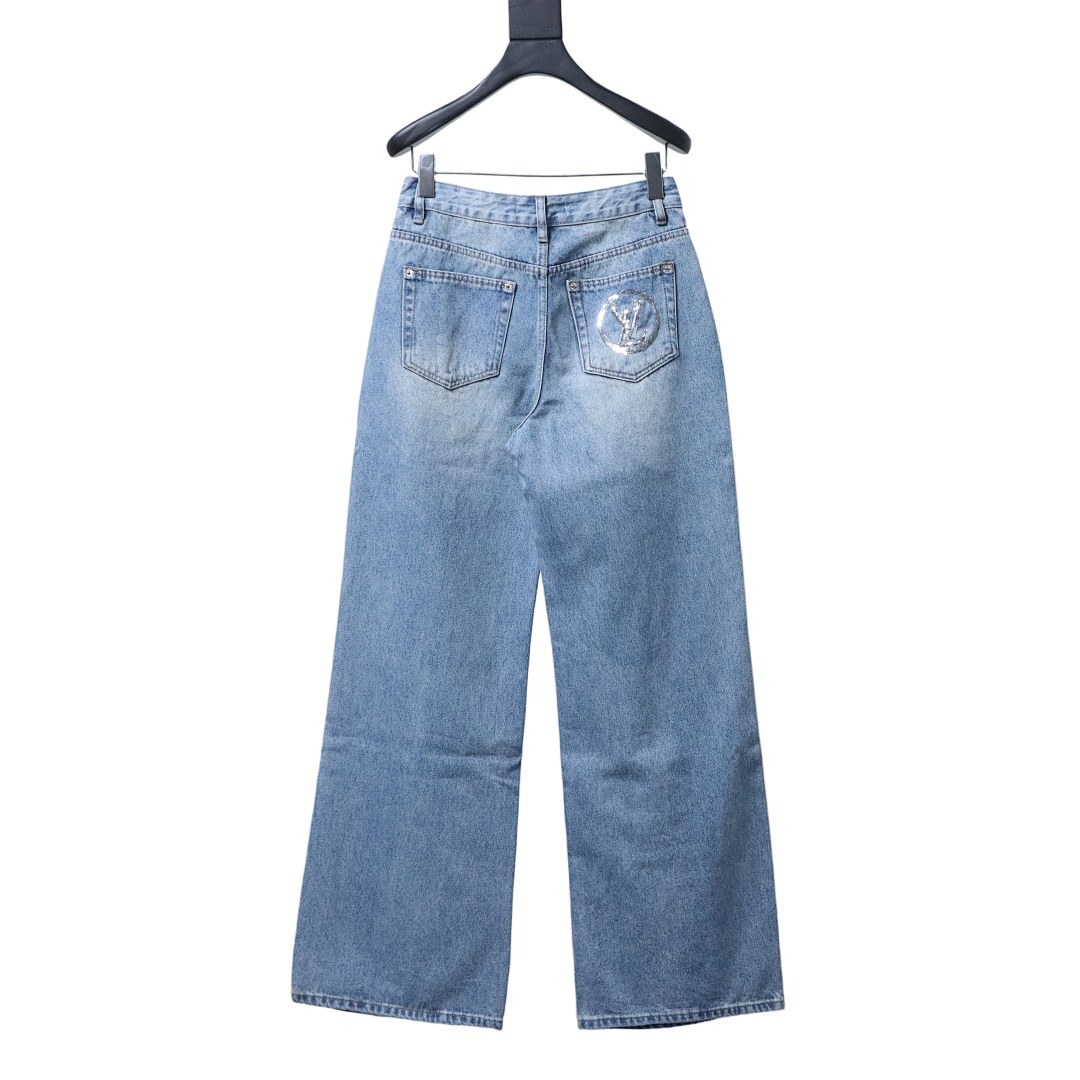 Bstsneaker-Louis Vuitton Signature Sequin Accent Jeans 280