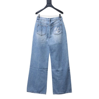 Bstsneaker-Louis Vuitton Signature Sequin Accent Jeans 280 02