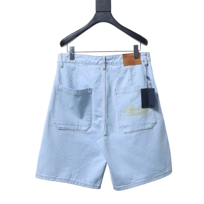 Bstsneaker-Louis Vuitton Signature Embroidered Denim Workwear Shorts 02