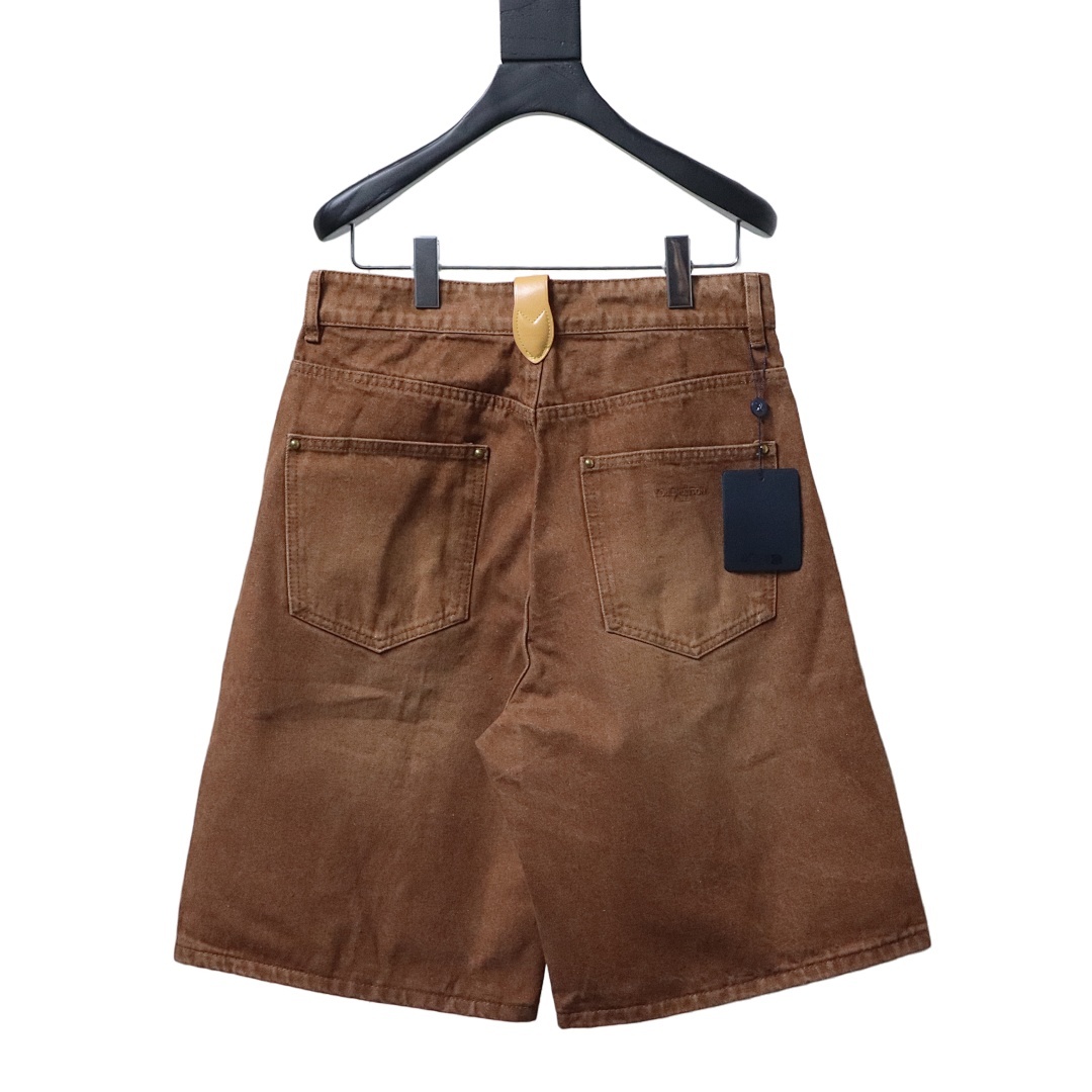 Bstsneaker-Louis Vuitton Coffee Indigo Denim Shorts 190
