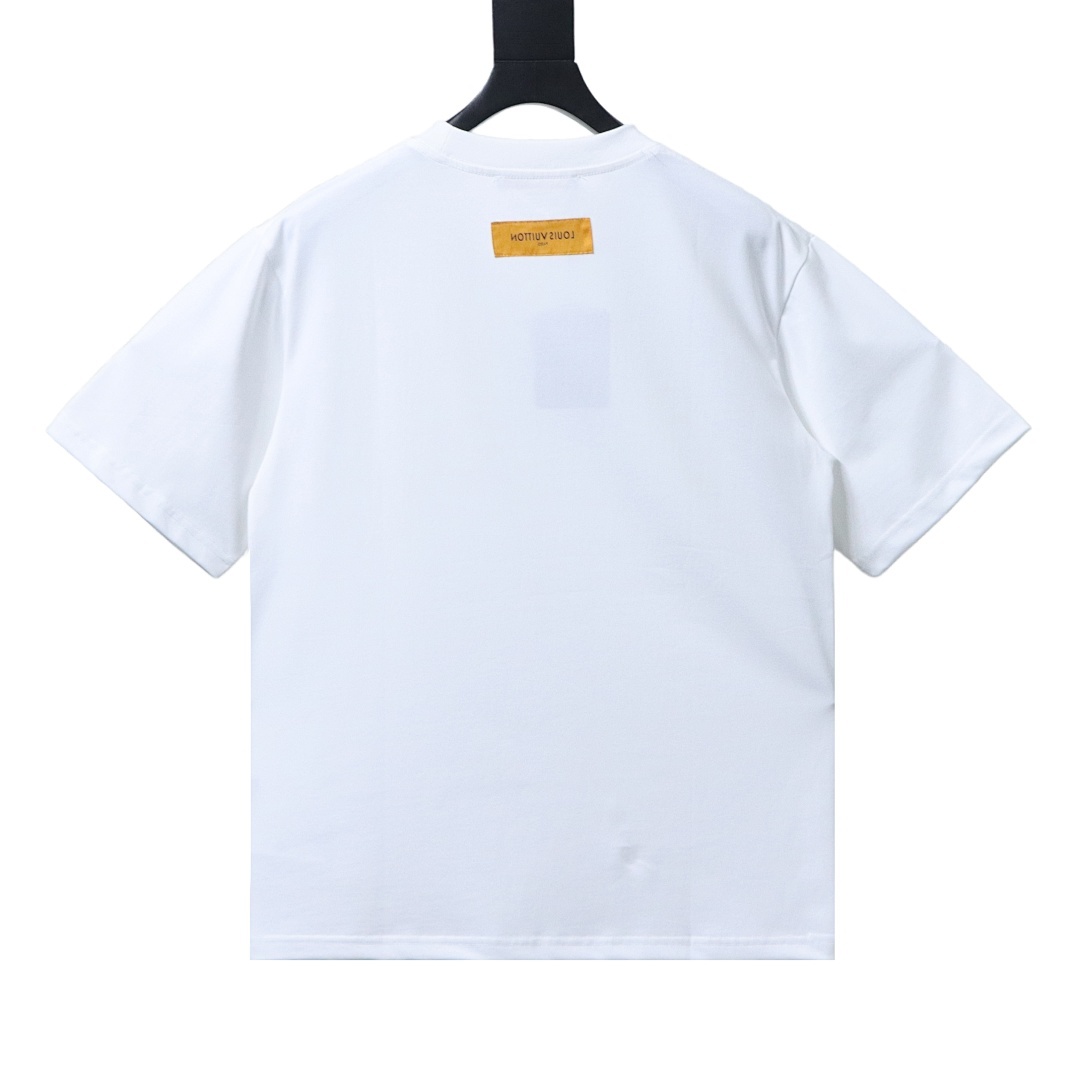 Bstsneaker-Louis Vuitton Flock Print Monogram Gradient T-Shirt White 140