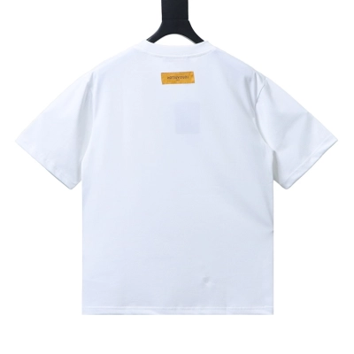 Bstsneaker-Louis Vuitton Flock Print Monogram Gradient T-Shirt White 140 02