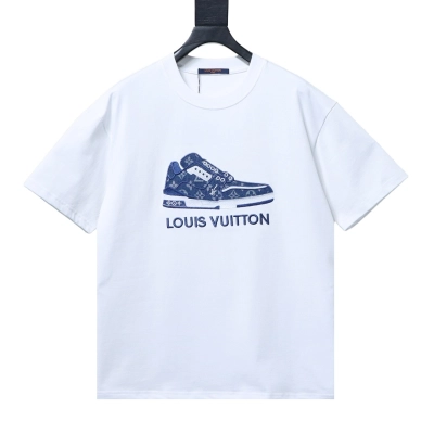 Bstsneaker-Louis Vuitton Embroidered sneakers T-shirt White 140 01