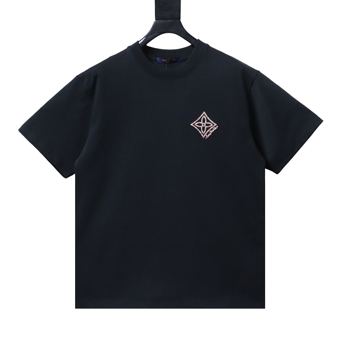 Bstsneaker-Louis Vuitton Signature Box Logo 1854 T-shirt Black 140