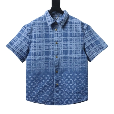 Bstsneaker-Louis Vuitton Denim Short-Sleeved Shirt 200 01