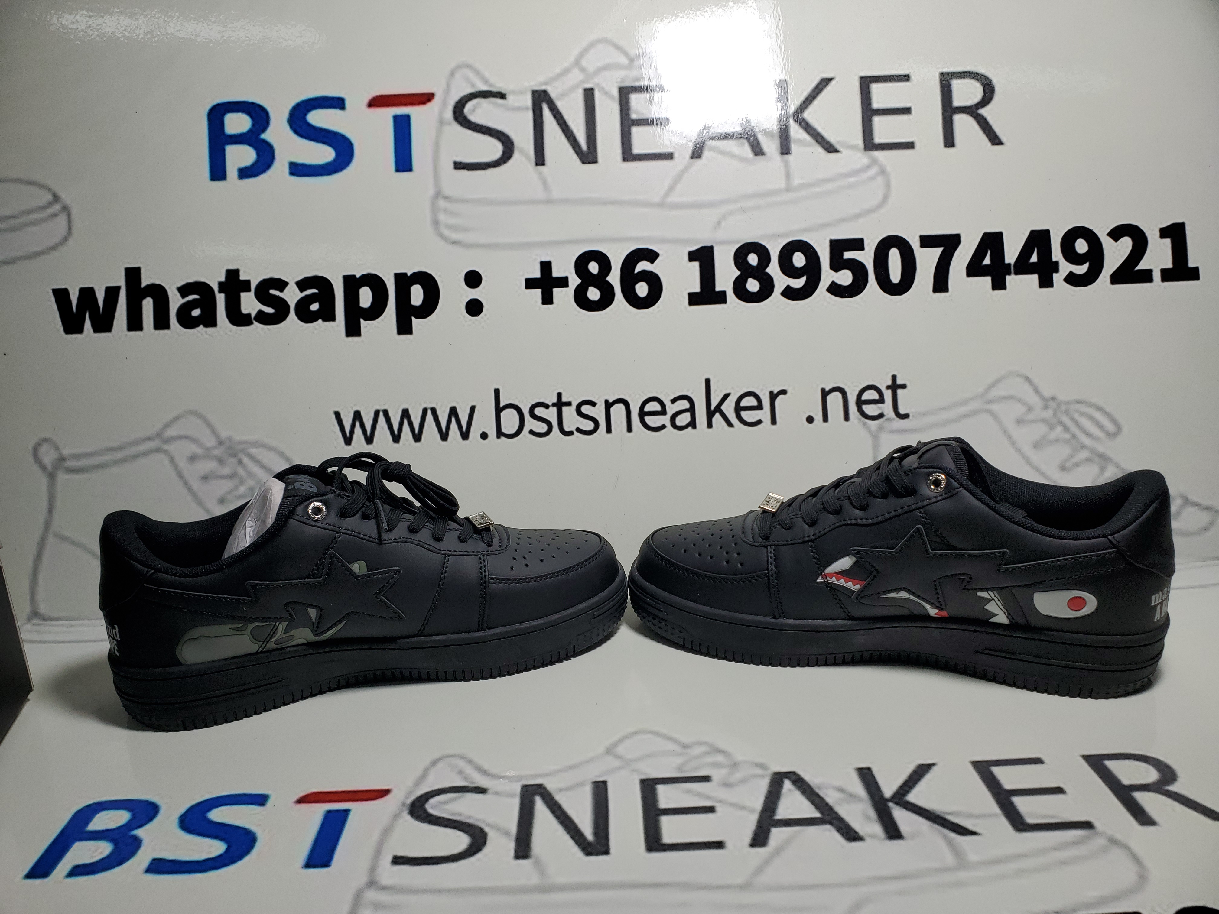 Bstsneaker-Bathing Bape Black Shark Collaboration IG73-191-914