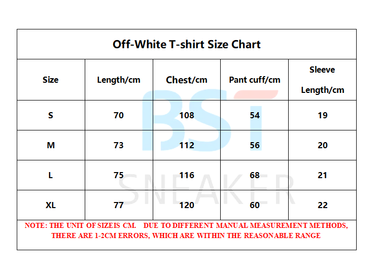 Bstsneaker-Off White T-Shirt 1144# 100