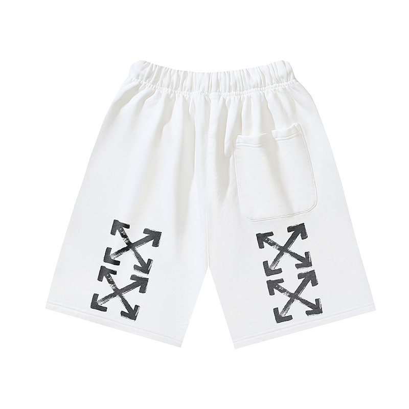 Bstsneaker-Off White spray arrow skate sweat shorts #1009