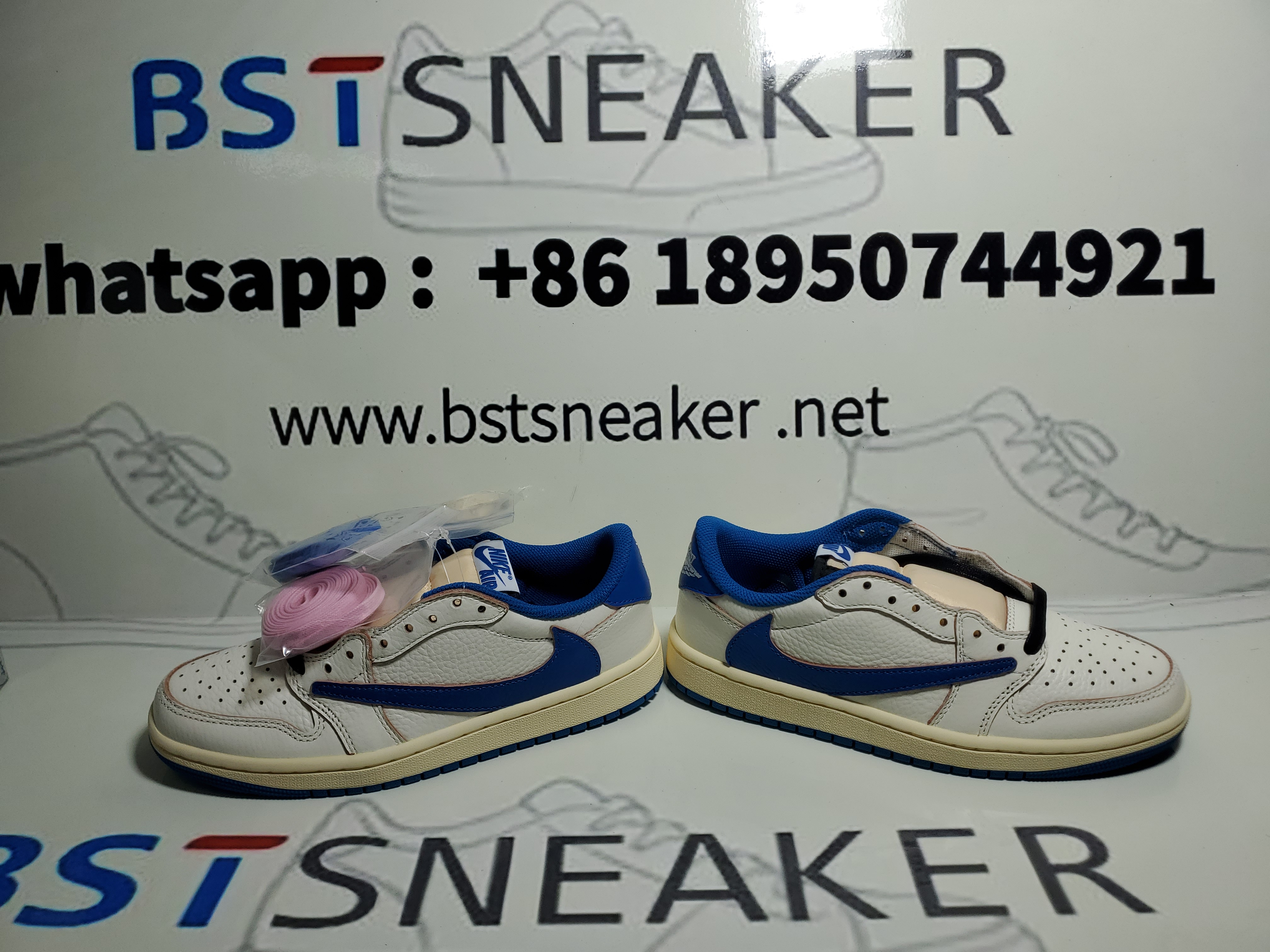Bstsneaker-Jordan 1 Retro Low OG SP Fragment x Travis Scott Sail Military Blue DM7866-104