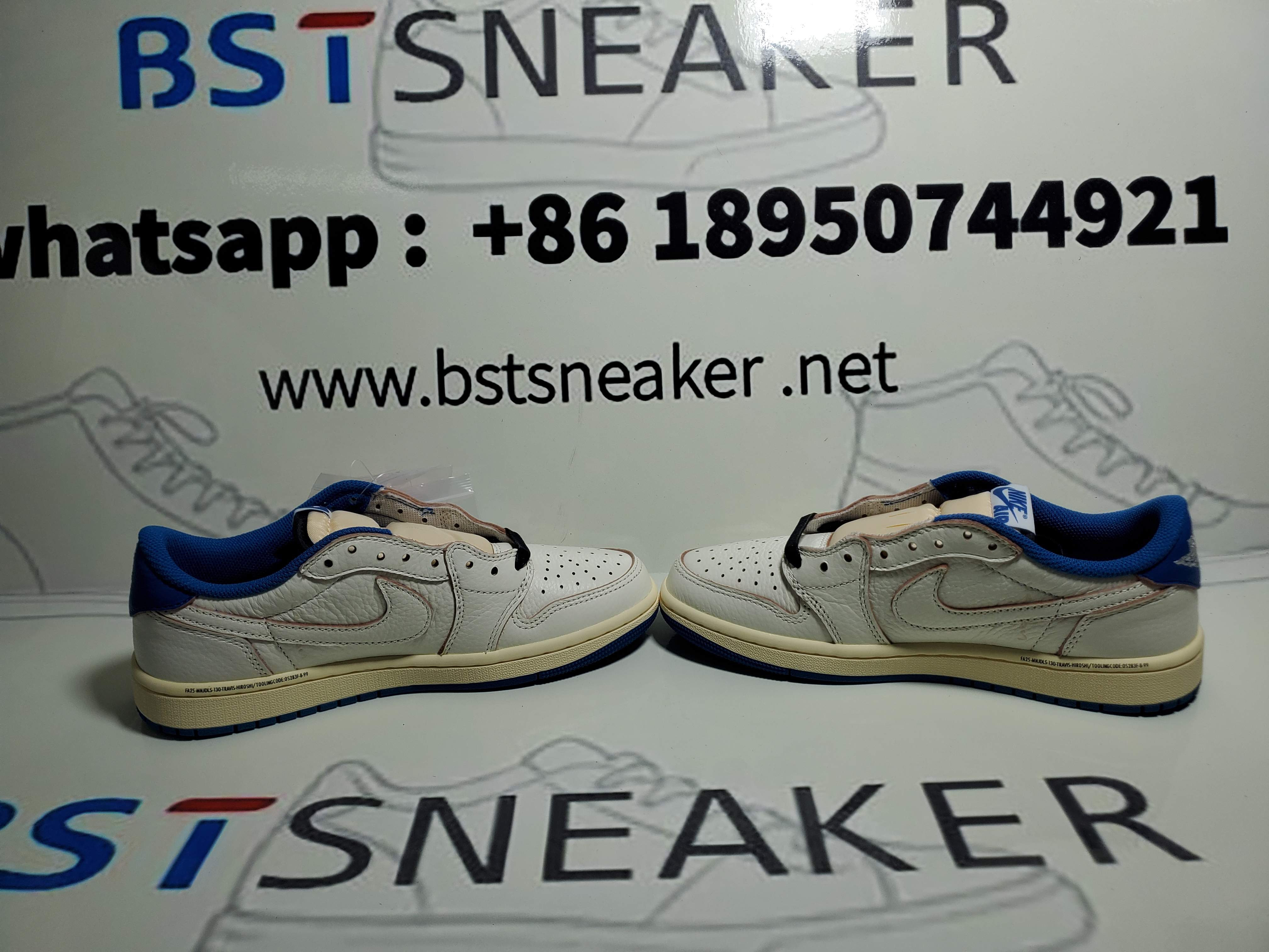 Bstsneaker-Jordan 1 Retro Low OG SP Fragment x Travis Scott Sail Military Blue DM7866-104