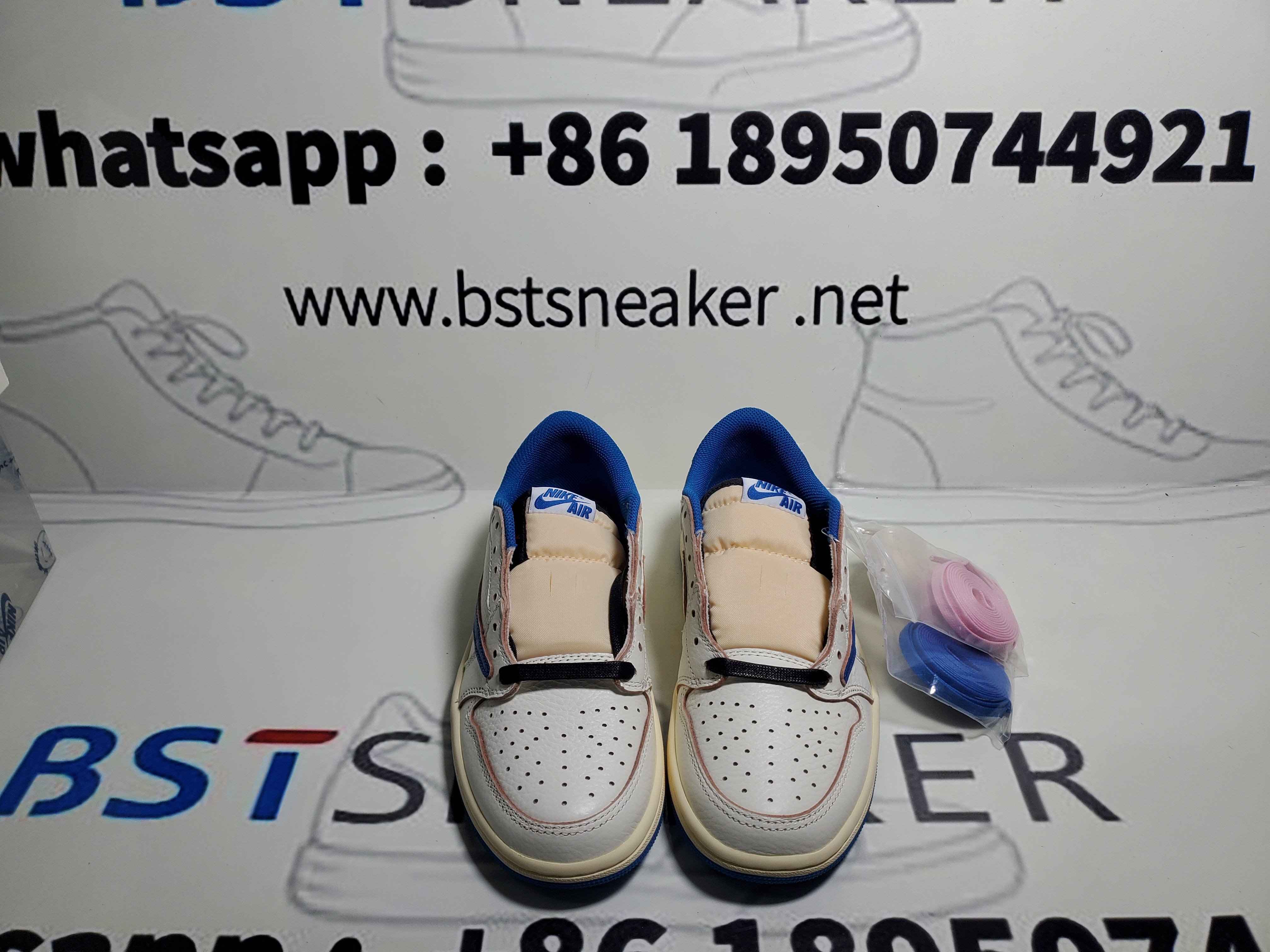 Bstsneaker-Jordan 1 Retro Low OG SP Fragment x Travis Scott Sail Military Blue DM7866-104