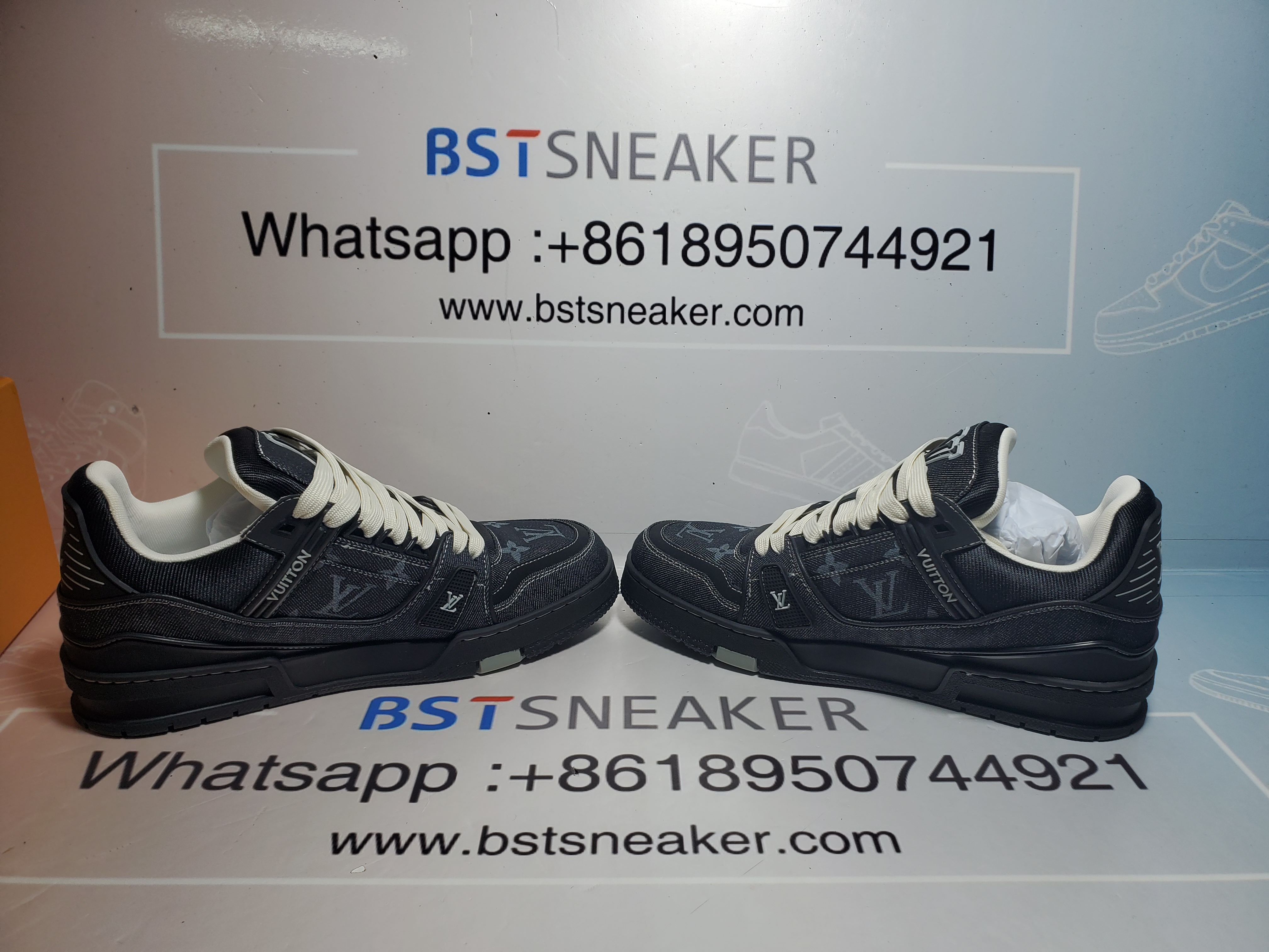 Bstsneaker-Louis Vuitton LV Trainer All Black Embossing 1AARER