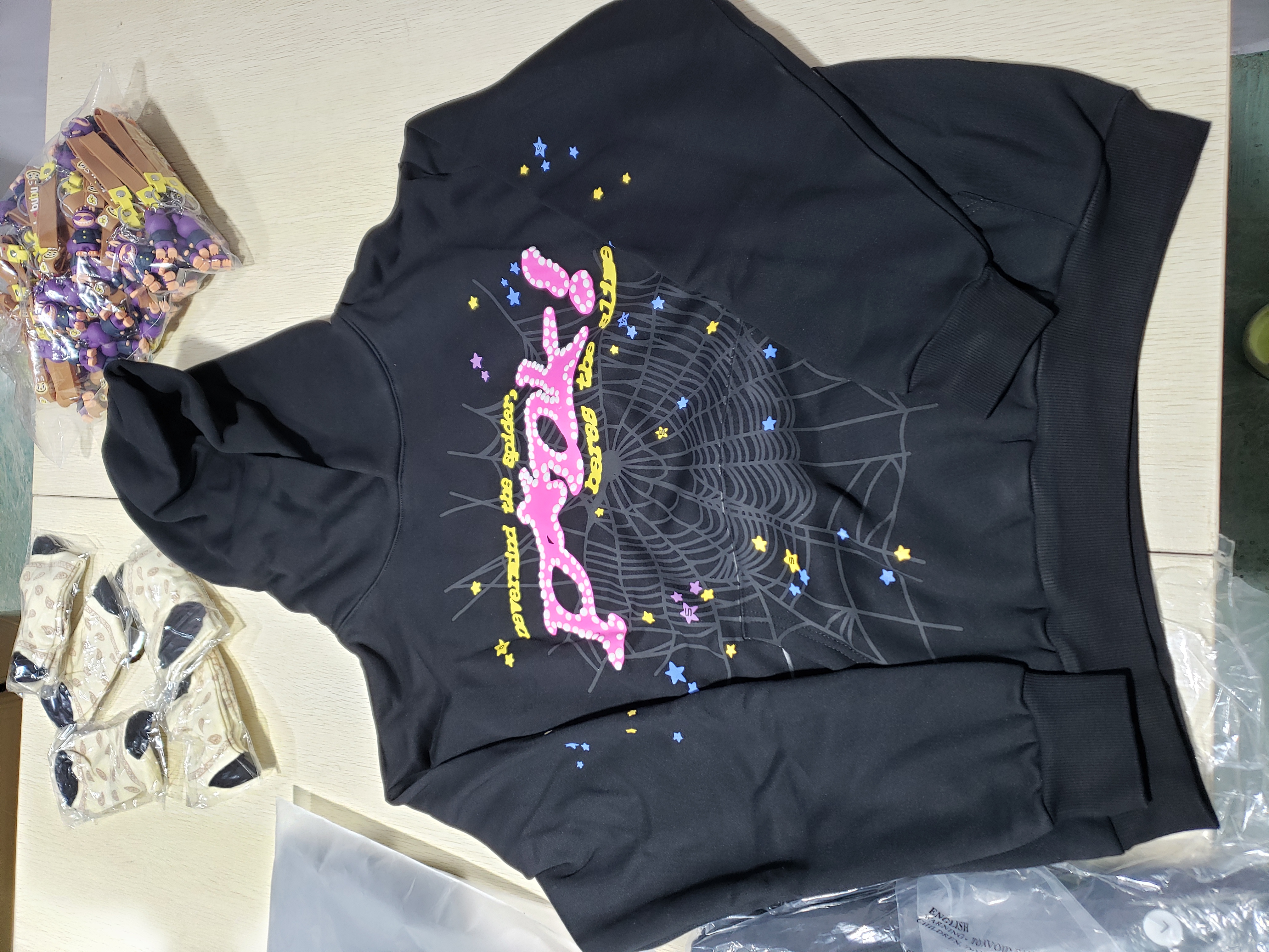 Bstsneaker-Sp5der Hoodie 8201 Pants 8301 Suit Black