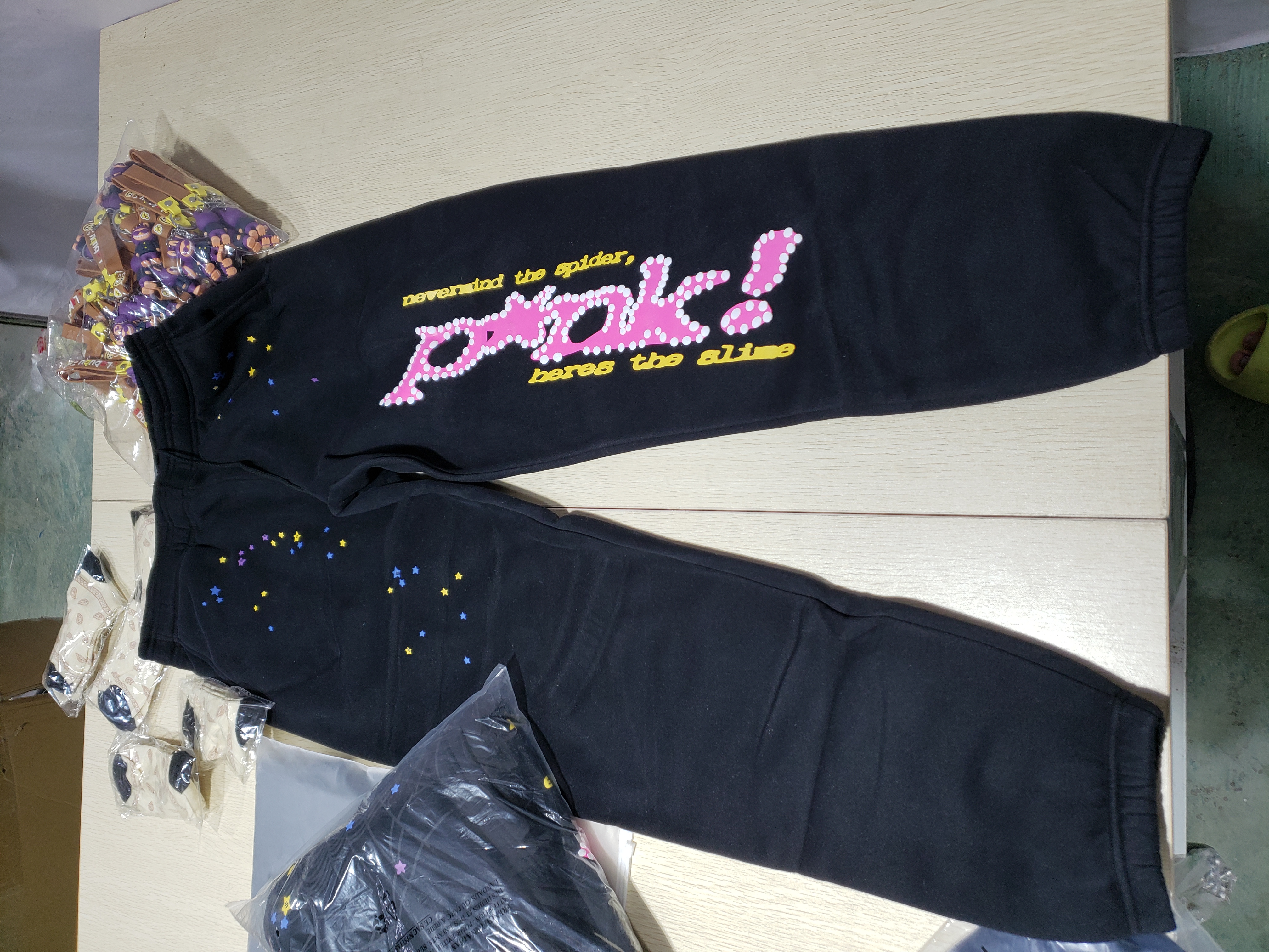 Bstsneaker-Sp5der Hoodie 8201 Pants 8301 Suit Black