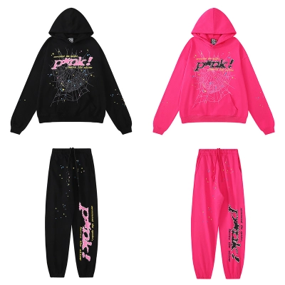 Bstsneaker-Sp5der Hoodie 8201 Pants 8301 Suit Pink 01