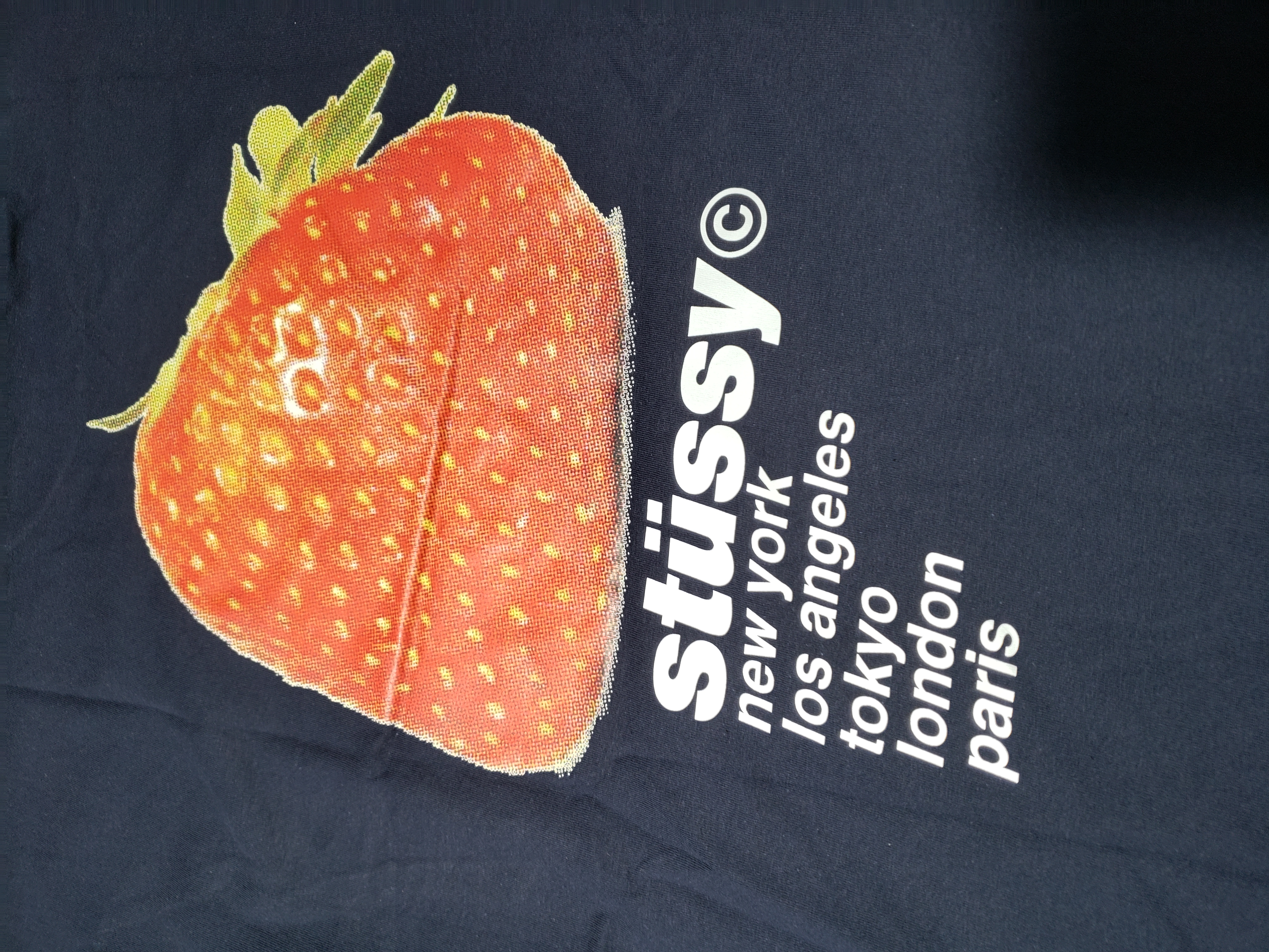 Bstsneaker-Stussy T-Shirt XB848 Navy Blue