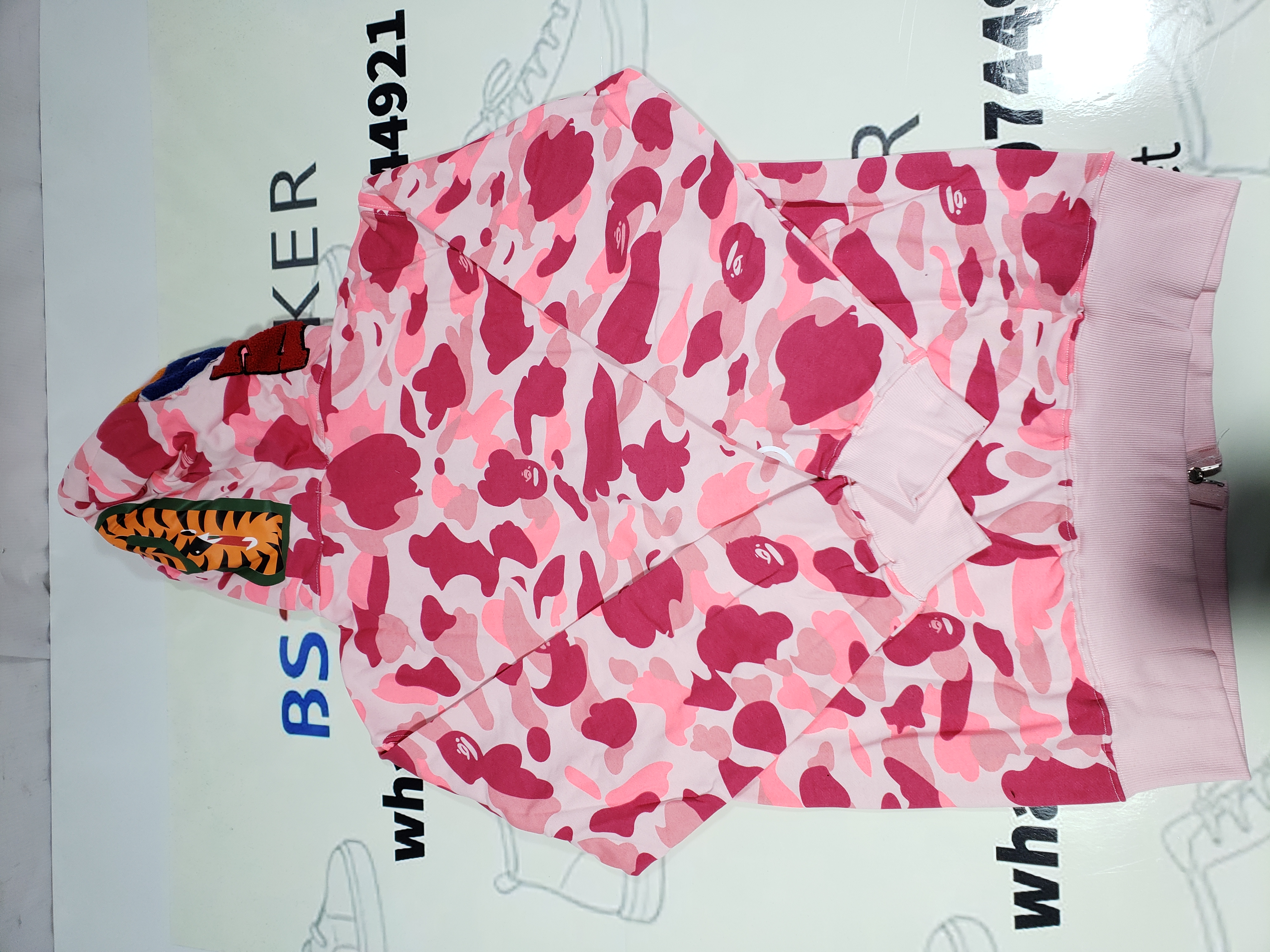 Bstsneaker-BAPE Color Camo Shark Zip Hoodie Pink 160