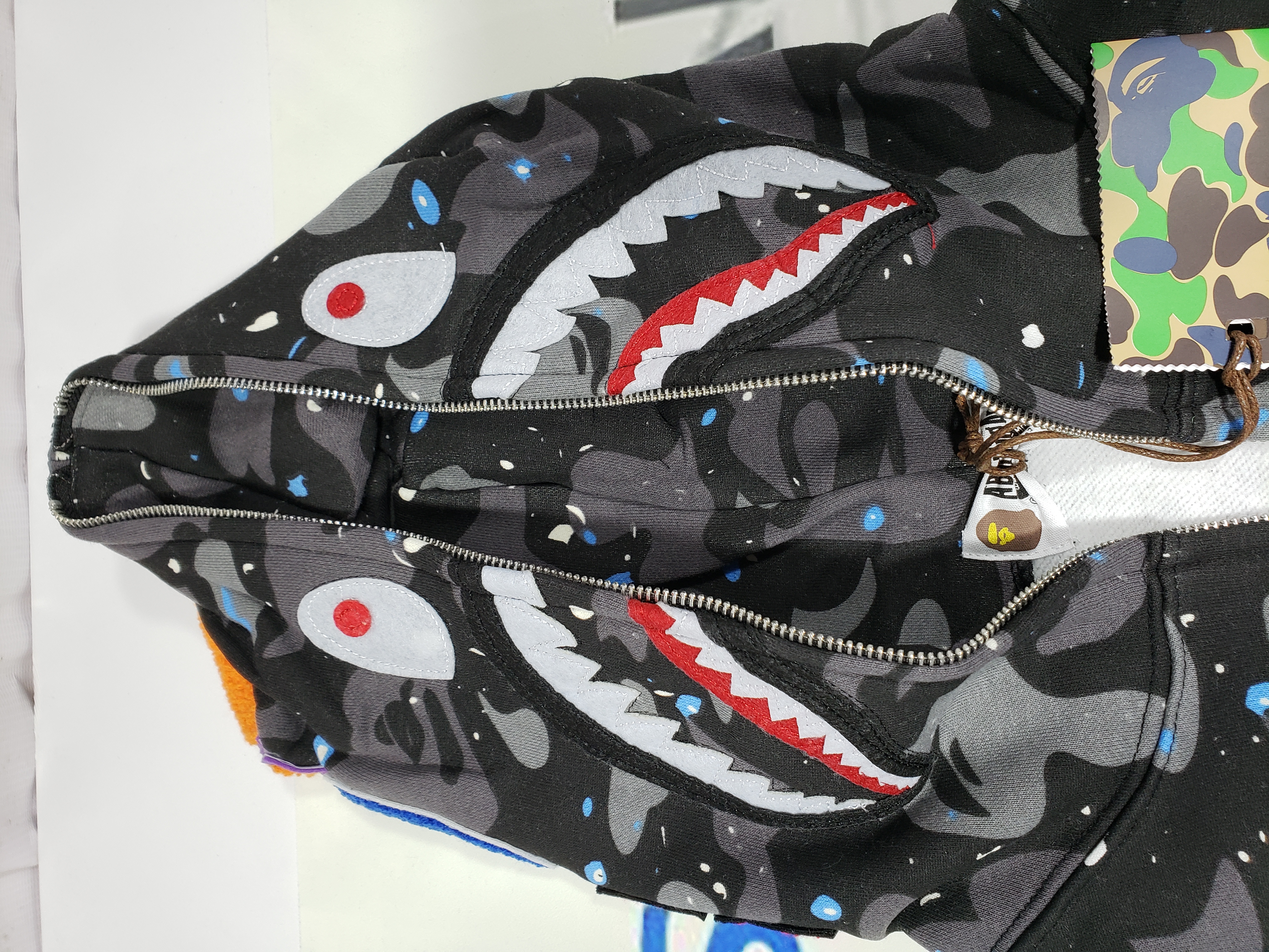 Bstsneaker-BAPE Space Camo Shark WGM Full-Zip Hoodie Black 160