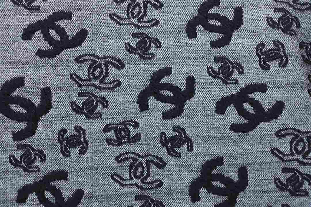 Bstsneaker-Chanel CC Short-Sleeved T-Shirt Dark Grey 170