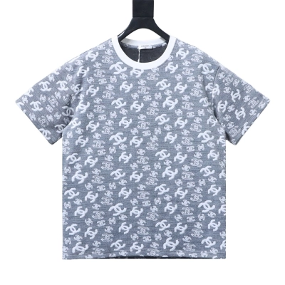 Bstsneaker-Chanel CC Short-Sleeved T-Shirt Light Grey 170 01