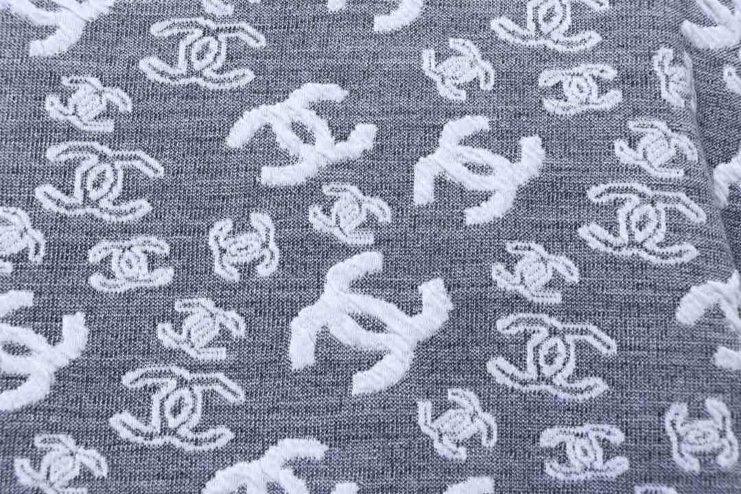 Bstsneaker-Chanel CC Short-Sleeved T-Shirt Light Grey 170