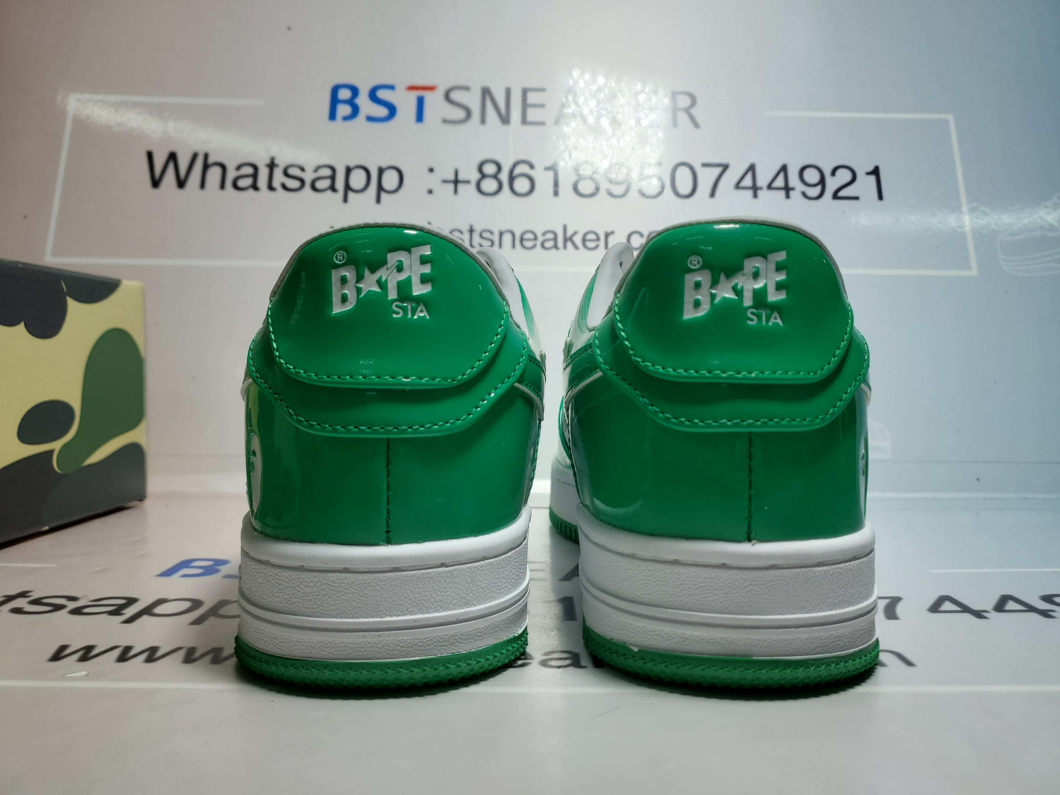 Bstsneaker-{Special Sale} Bapesta A Bathing Ape Bape Sta Low White Green 1H70-191-001