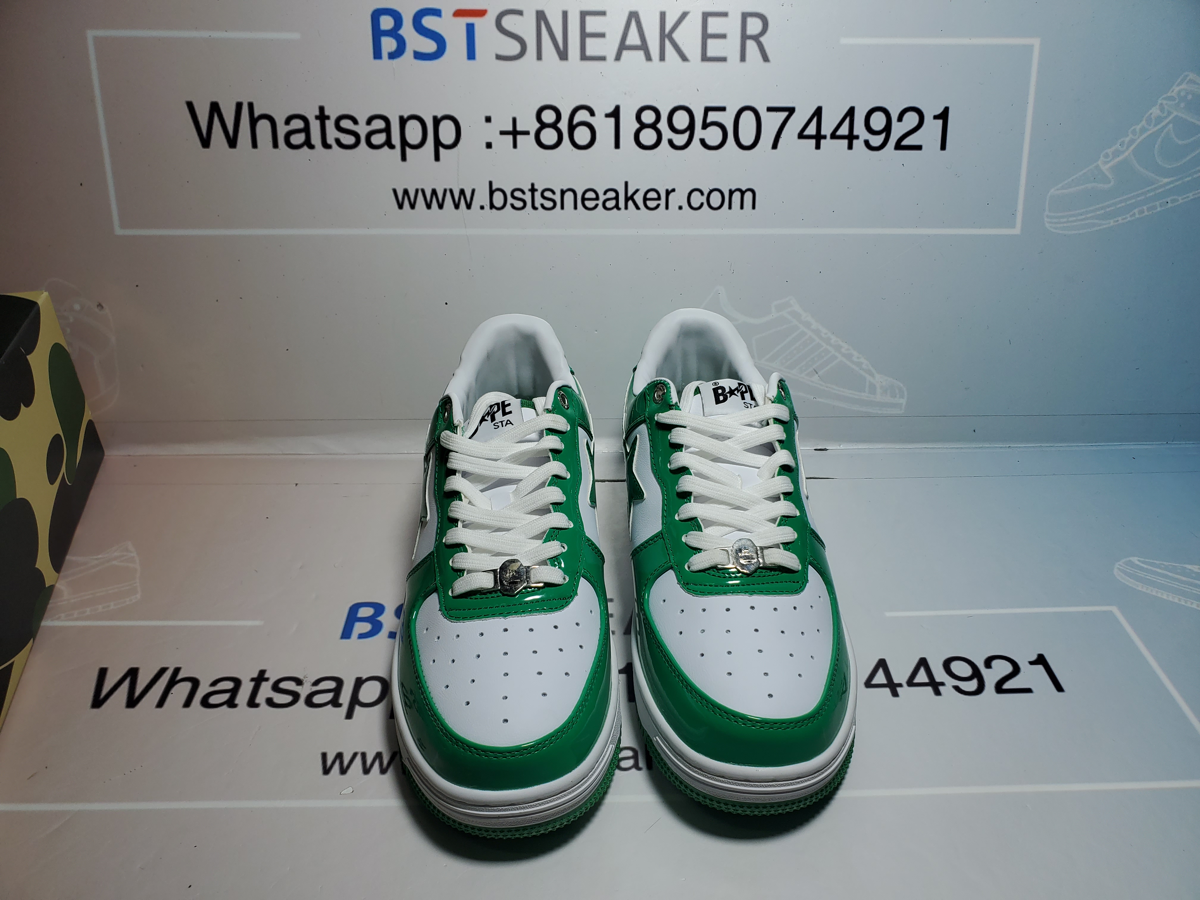 Bstsneaker-{Special Sale} Bapesta A Bathing Ape Bape Sta Low White Green 1H70-191-001