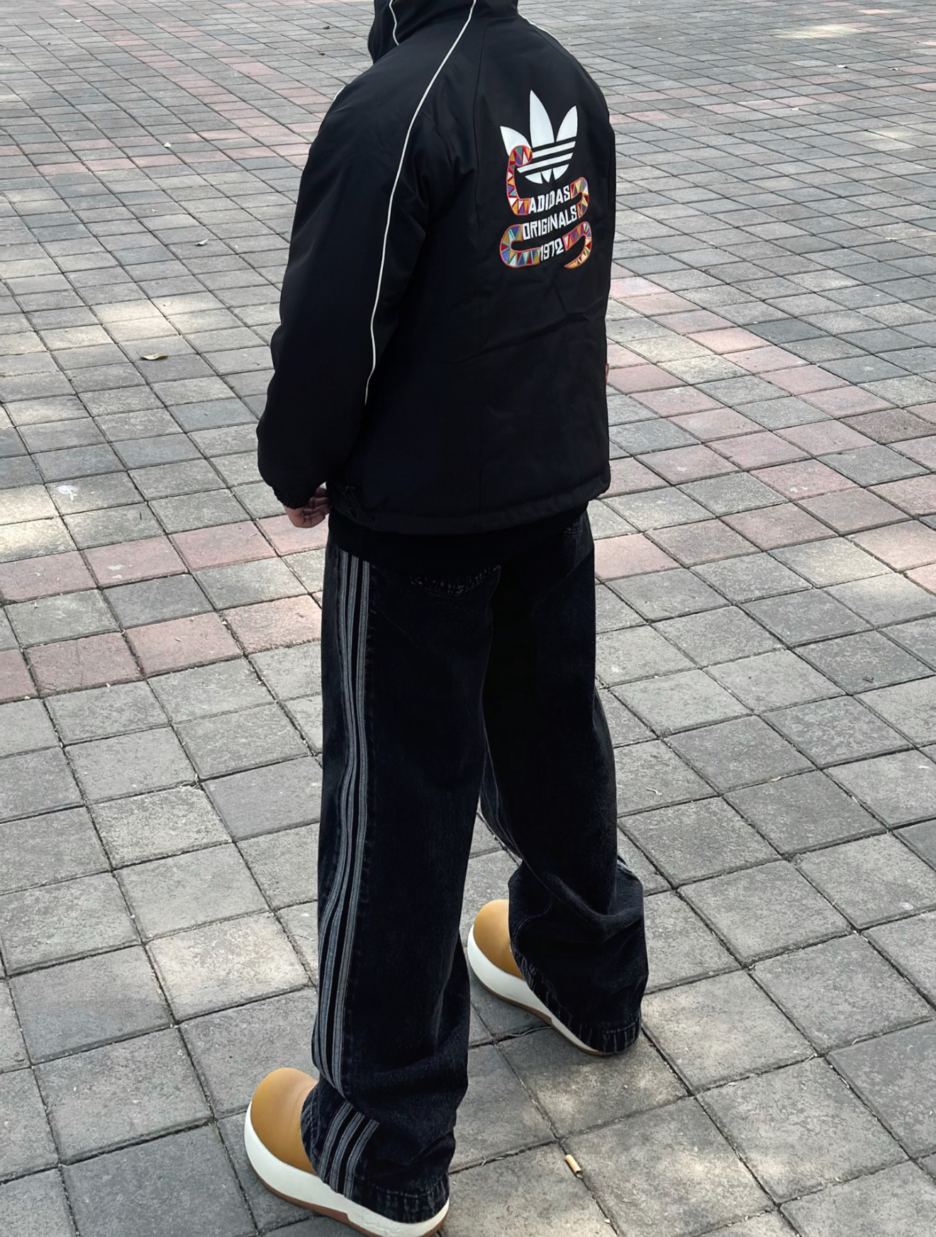 Bstsneaker-Adidas adicolor denim firebird pants black 210