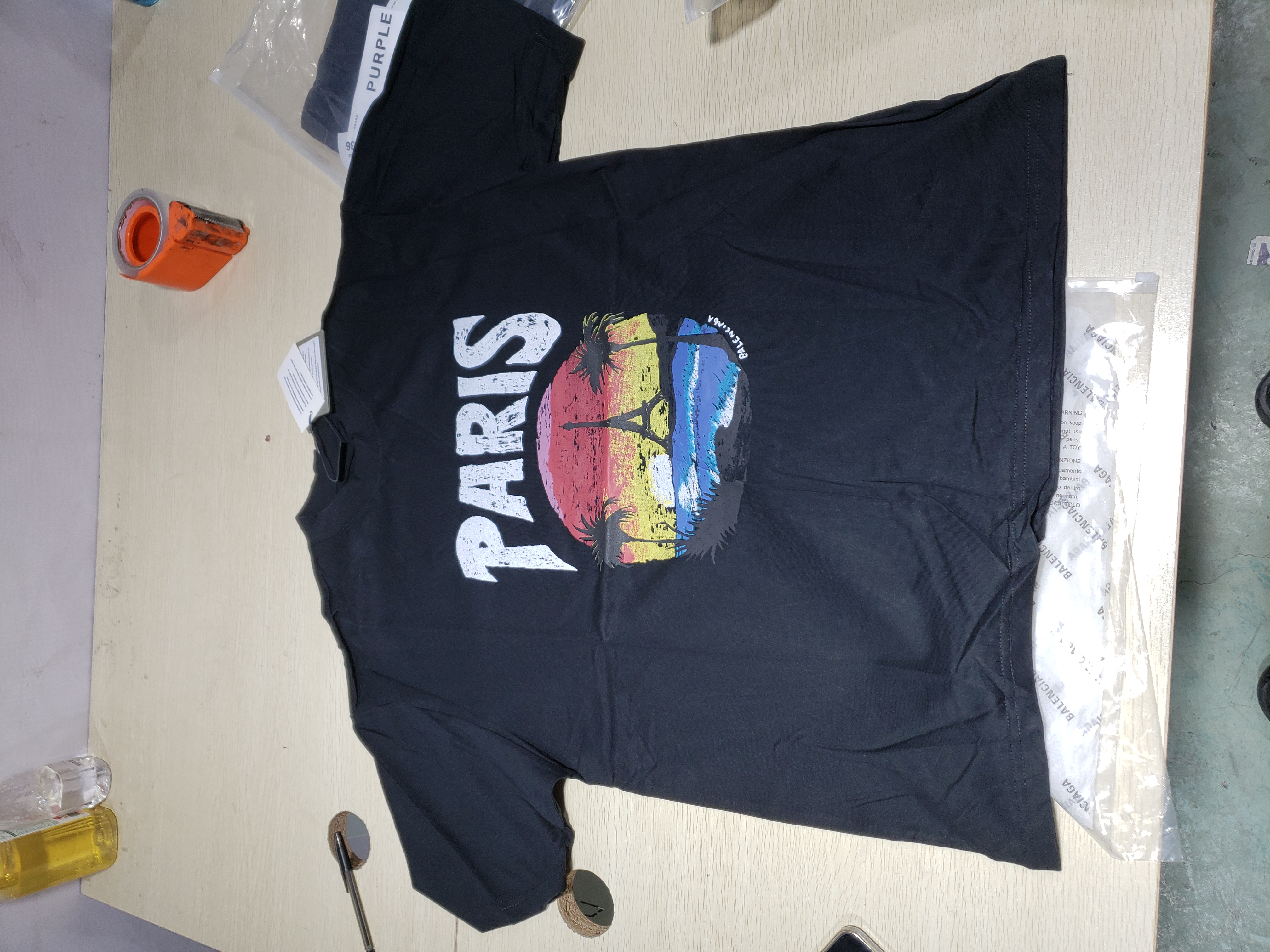 Bstsneaker-Balenciaga T-shirt KT2385 Black