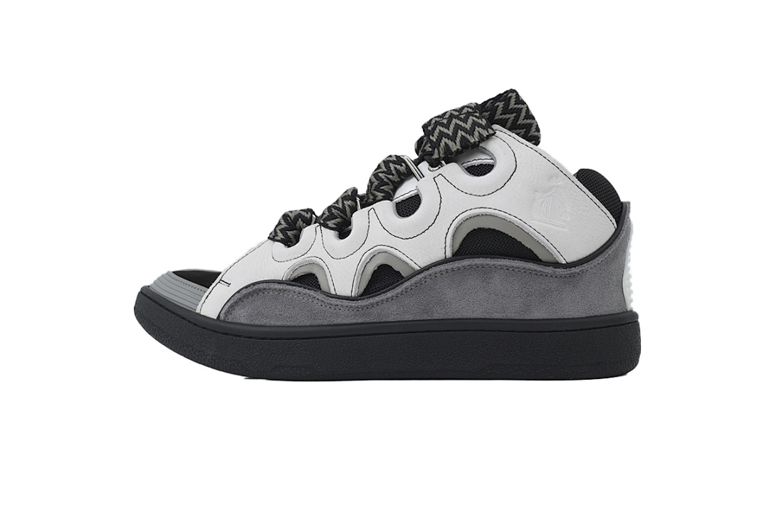 Bstsneaker-Lanvin Curb Sneakers Black White and Gray