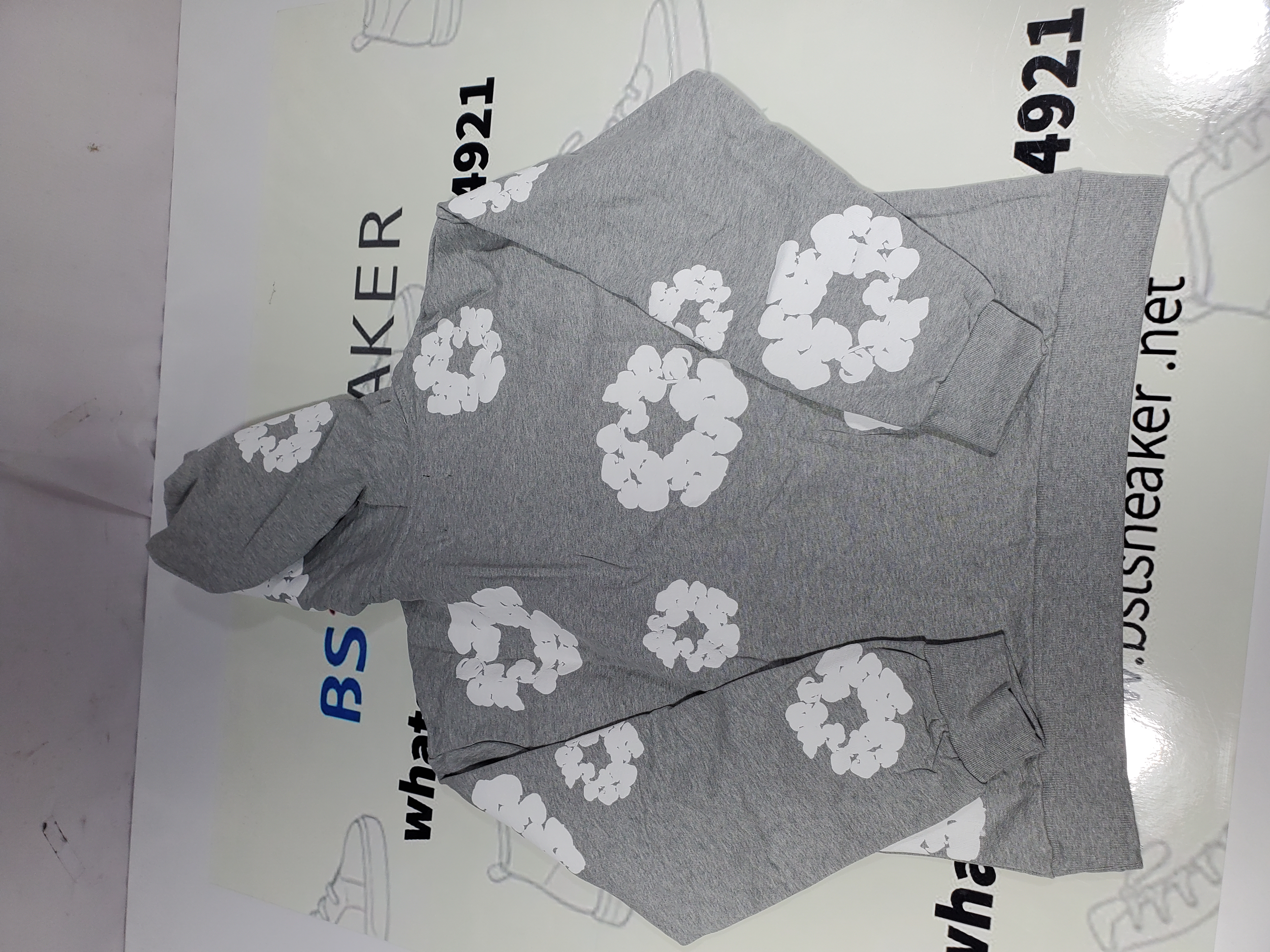 Bstsneaker-Denim Tears The Cotton Wreath Hoodie Grey