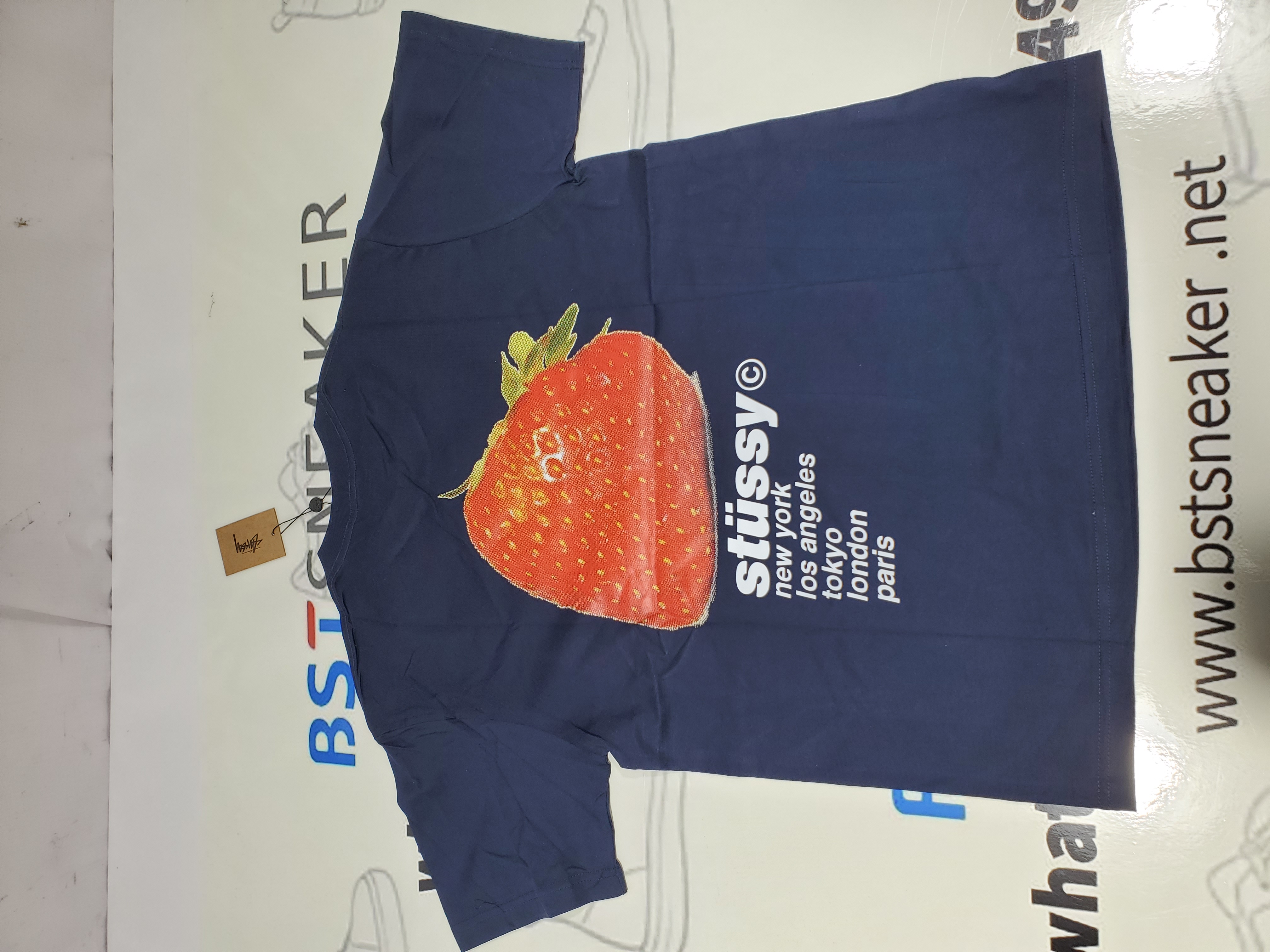 Bstsneaker-Stussy T-Shirt XB848 Navy Blue