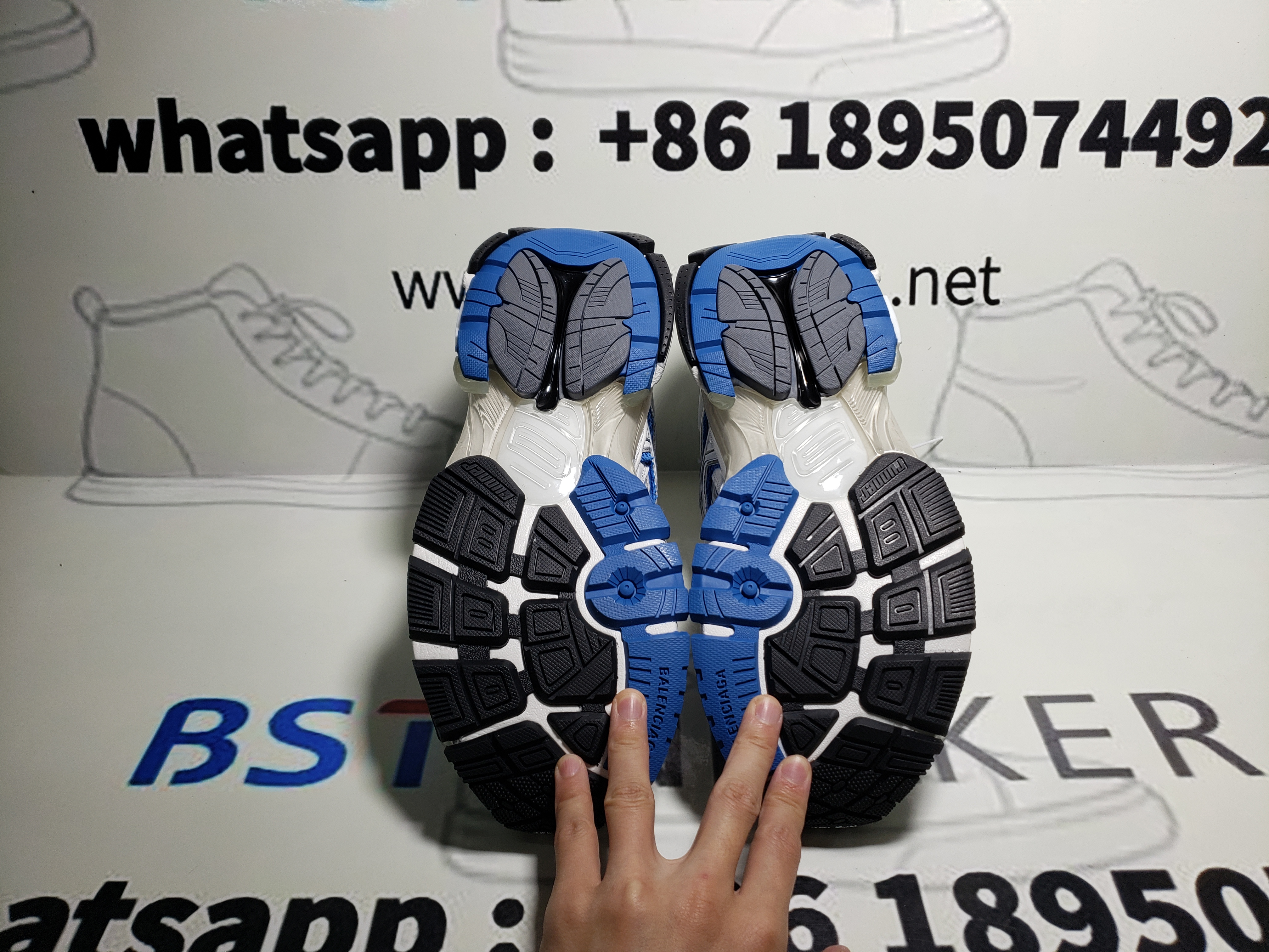 Bstsneaker-Balenciaga Runner Blue White 677402W3RB34912